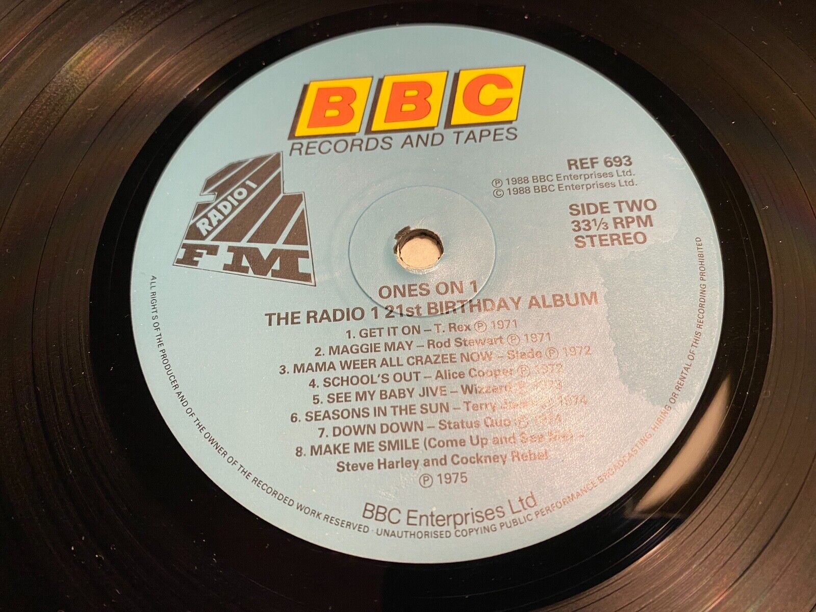 THE RADIO 1 21 ST BIRTHDAY ALBUM ONES ON 1 BBC 1988 32 TRACKS UK PRESS 2 X LP