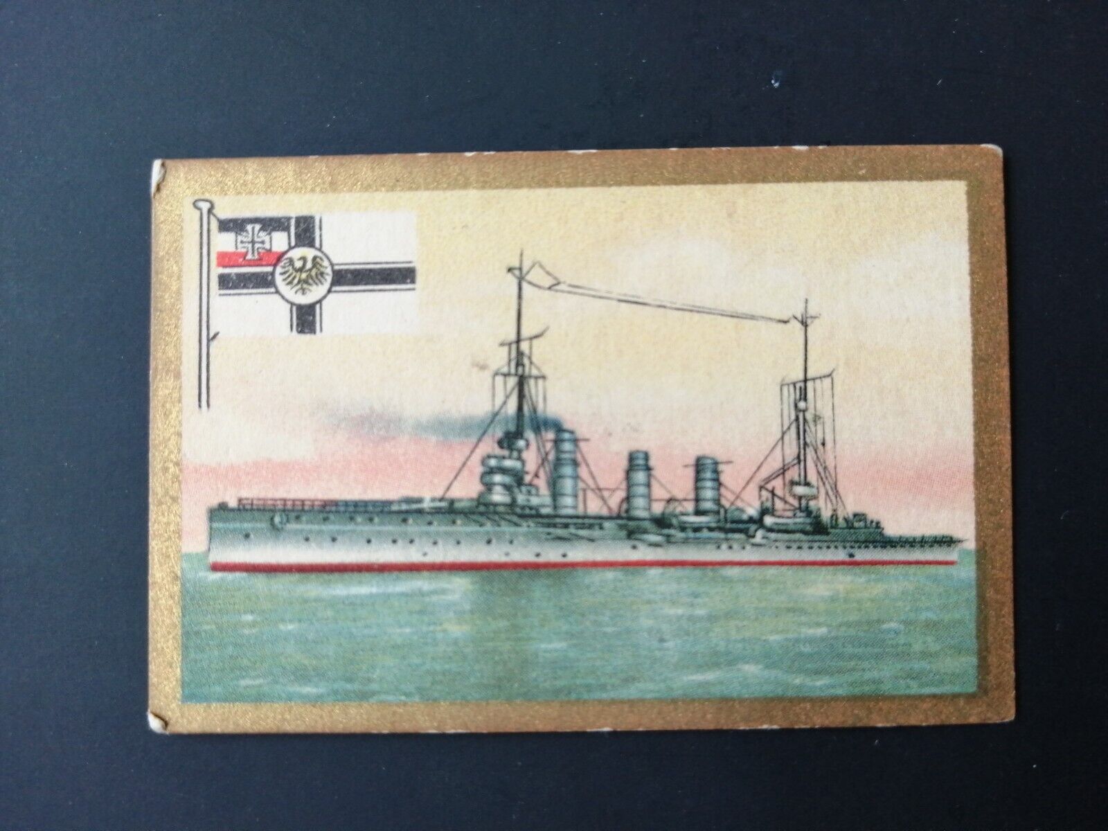 German SABA tobacco ship trading card 1931-33No 173 Kreutzer "Pillau "