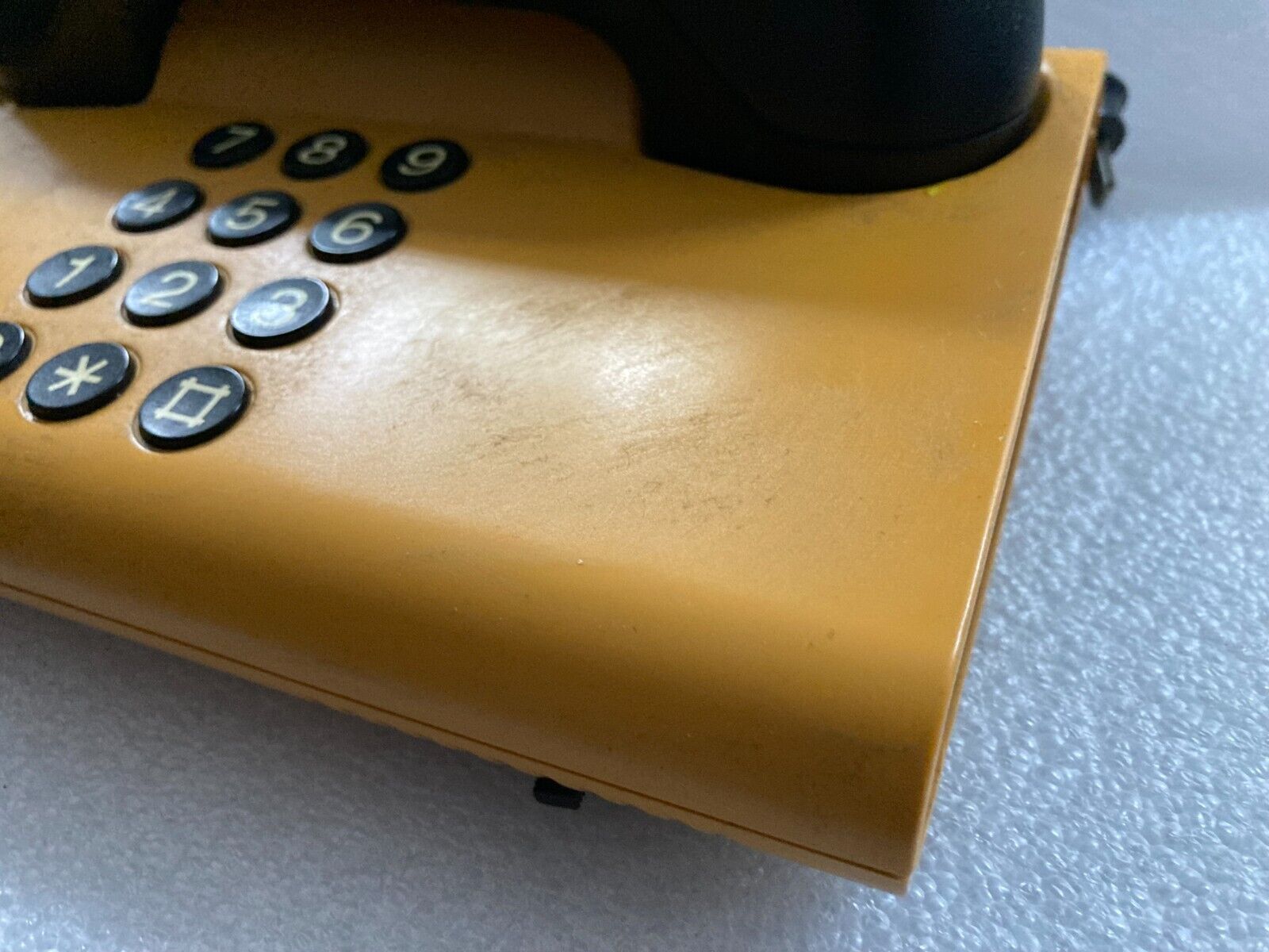 DanMark Retro Vintage Danish Design 1980s Yellow Desk Landline Phone