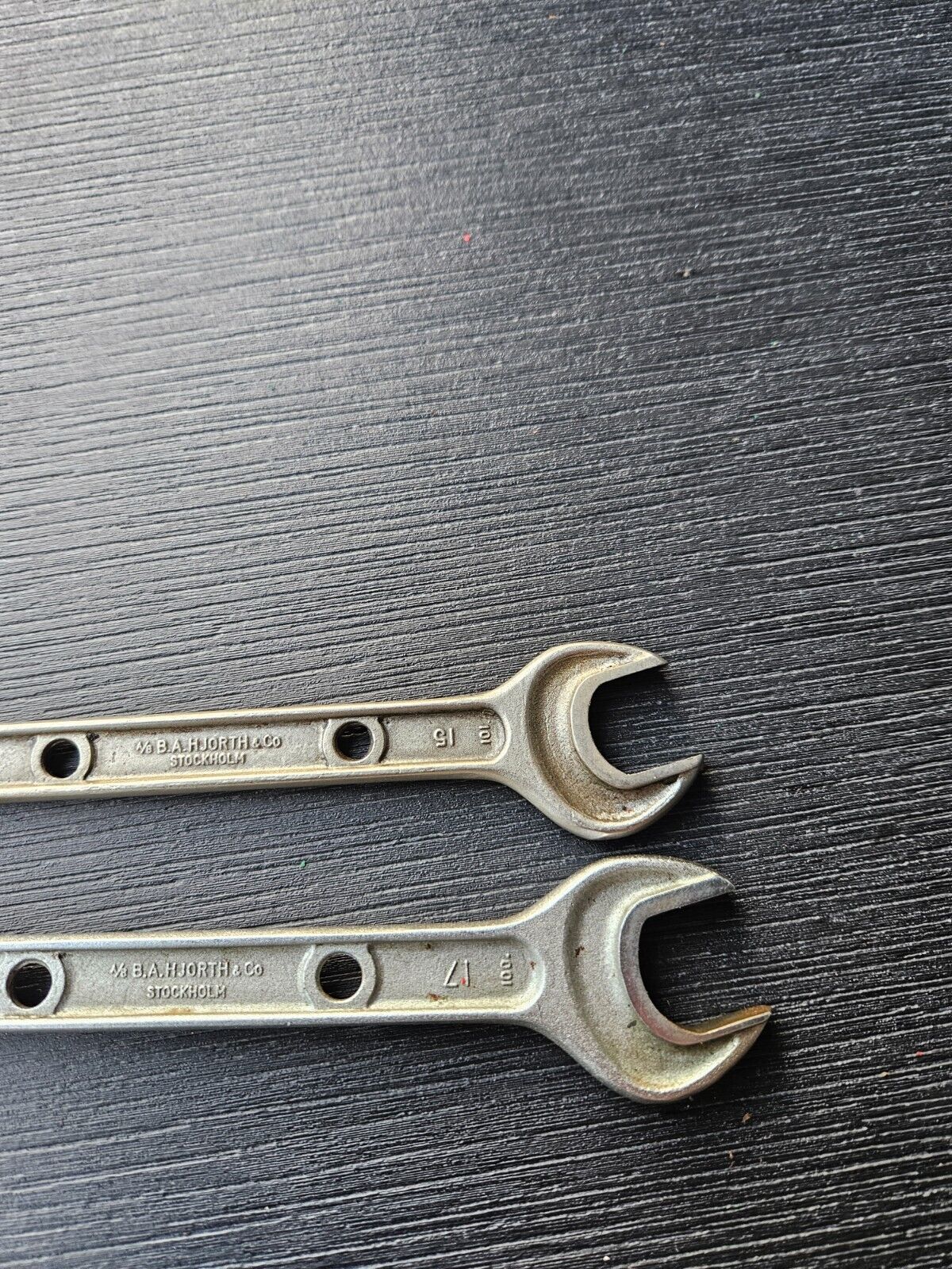 2 Vintage BAHjorthCo (BAHCO) UL DOUBLE OPEN ENDED WRENCHES - RARE