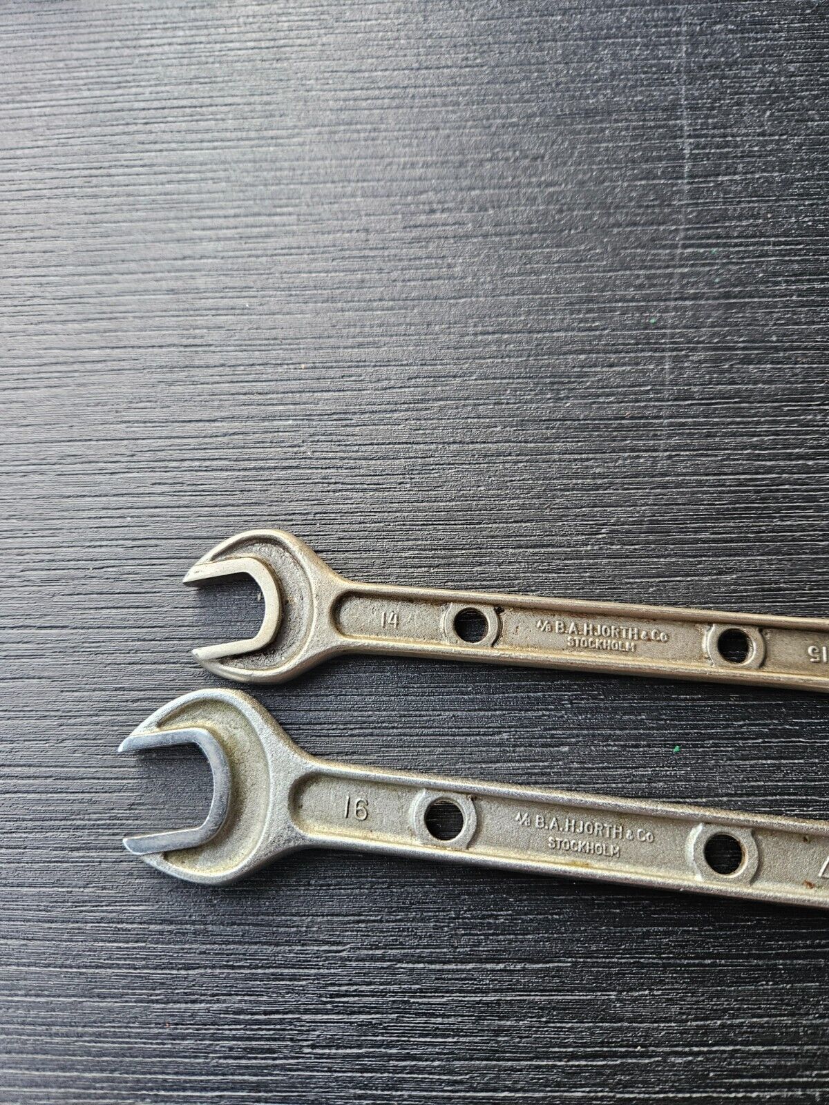 2 Vintage BAHjorthCo (BAHCO) UL DOUBLE OPEN ENDED WRENCHES - RARE