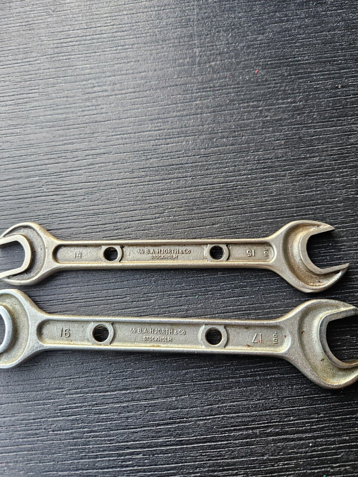 2 Vintage BAHjorthCo (BAHCO) UL DOUBLE OPEN ENDED WRENCHES - RARE