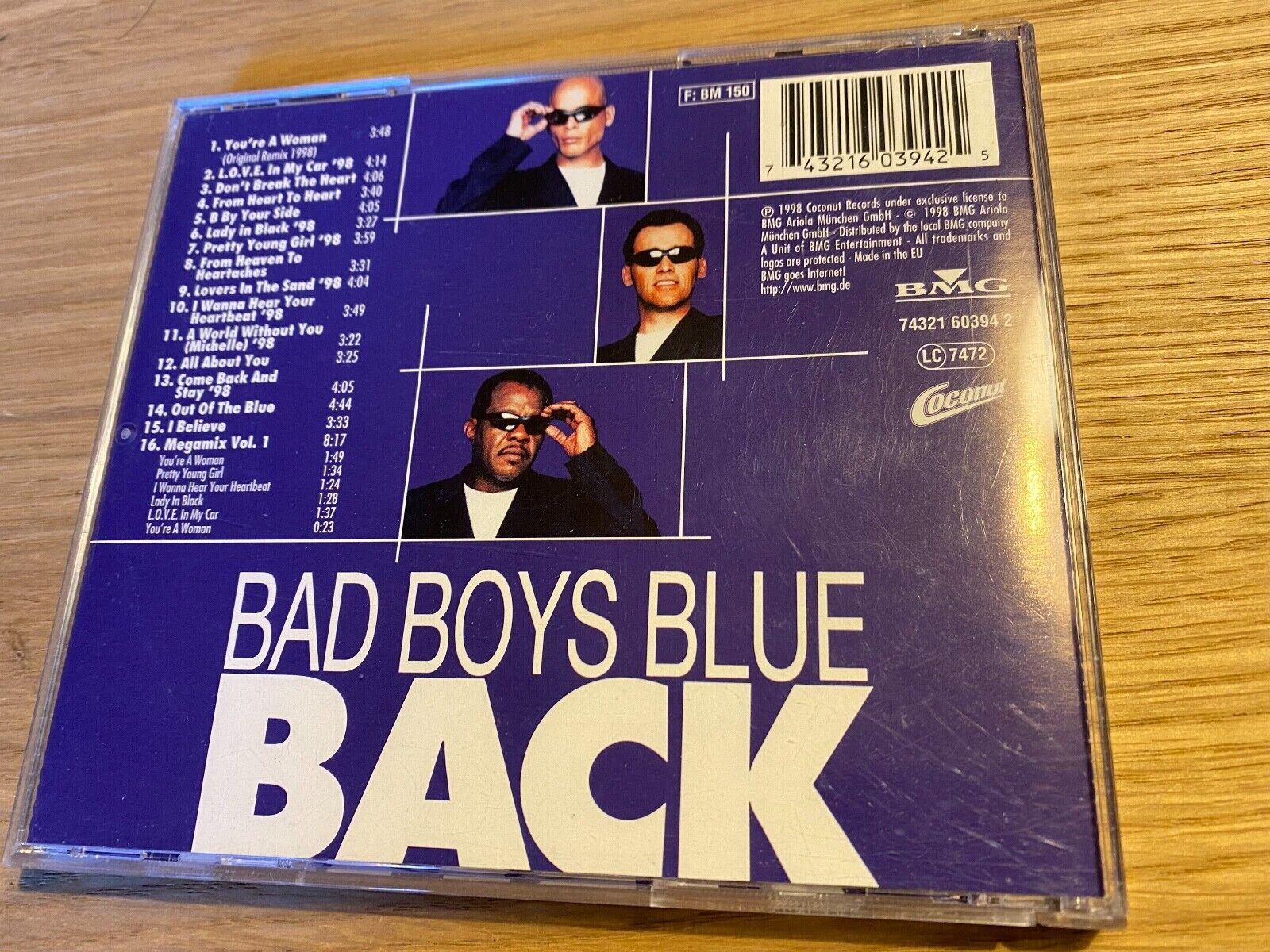 BAD BOYS BLUE "BAD BOYS BLUE BACK" 1998 CD ALBUM 16 TRACK MEGAMIX  REMIXES RARE