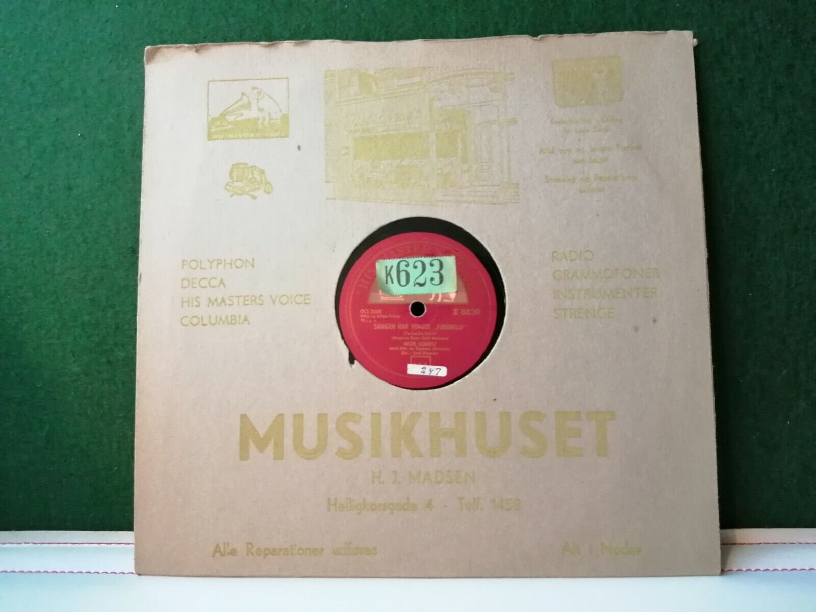 78 rpm AKSEL SCHIØTZ : Sangen har vinger / Den som har livets mildhed søgt