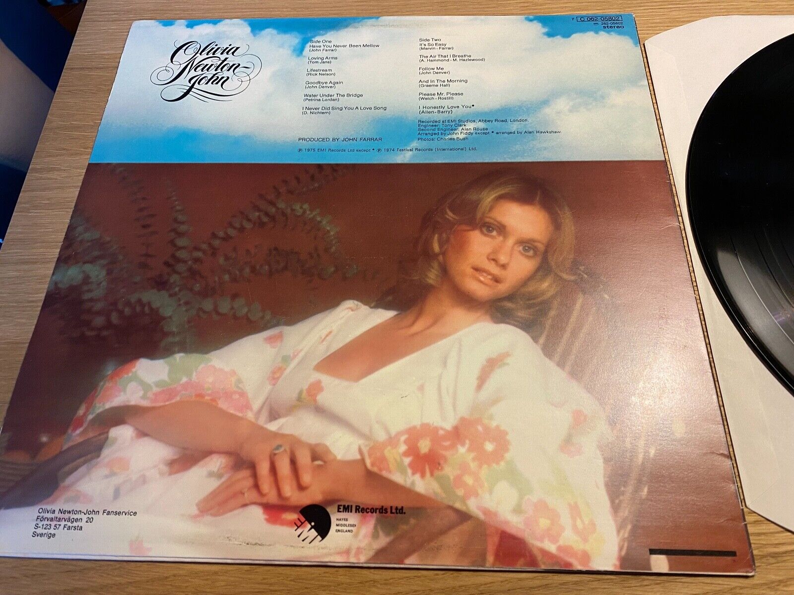 OLIVIA NEWTON-JOHN "HAVE YOU EVER BEEN MELLOW" 1975 EMI VINYL LP SWEDISH PRESS