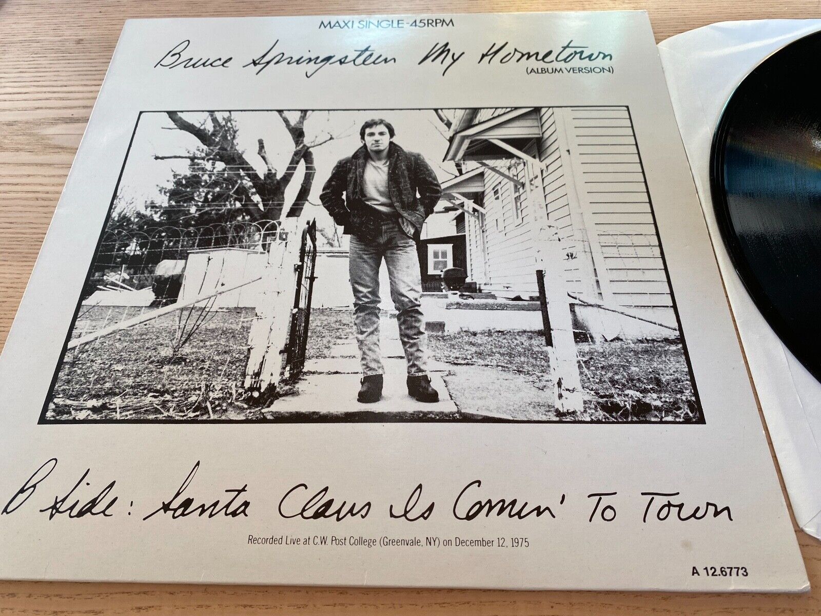 BRUCE SPRINGSTEEN "MY HOMETOWN/SANTA CLAUS IS COMIN´ TO TOWN" 1984 2 TRACK DUTCH