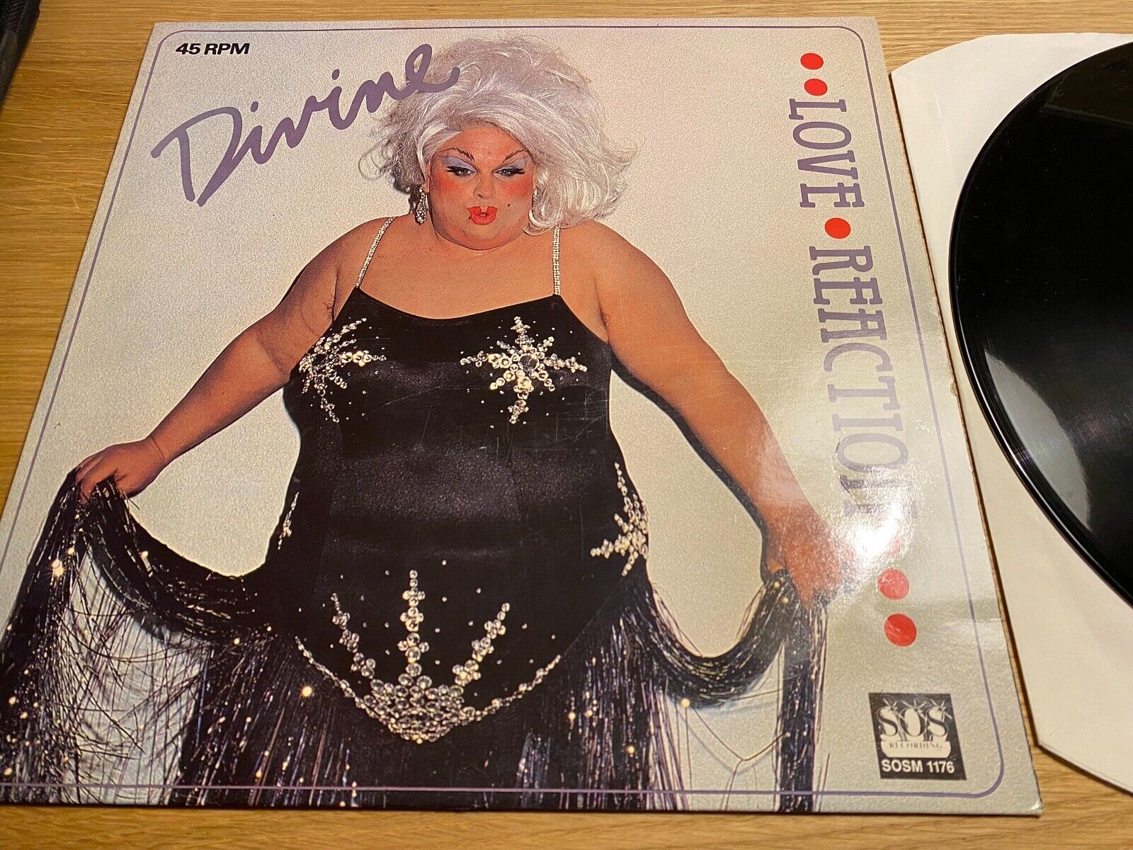 DIVINE "LOVE REACTION" BOBBY ORLANDO RARE 1983 SOS RECORDINGS MAXI 12" VINYL*