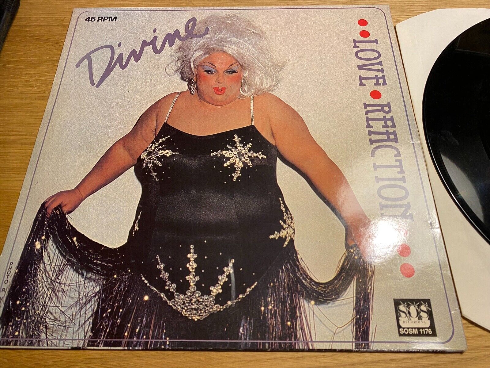 DIVINE "LOVE REACTION" BOBBY ORLANDO RARE 1983 SOS RECORDINGS MAXI 12" VINYL*