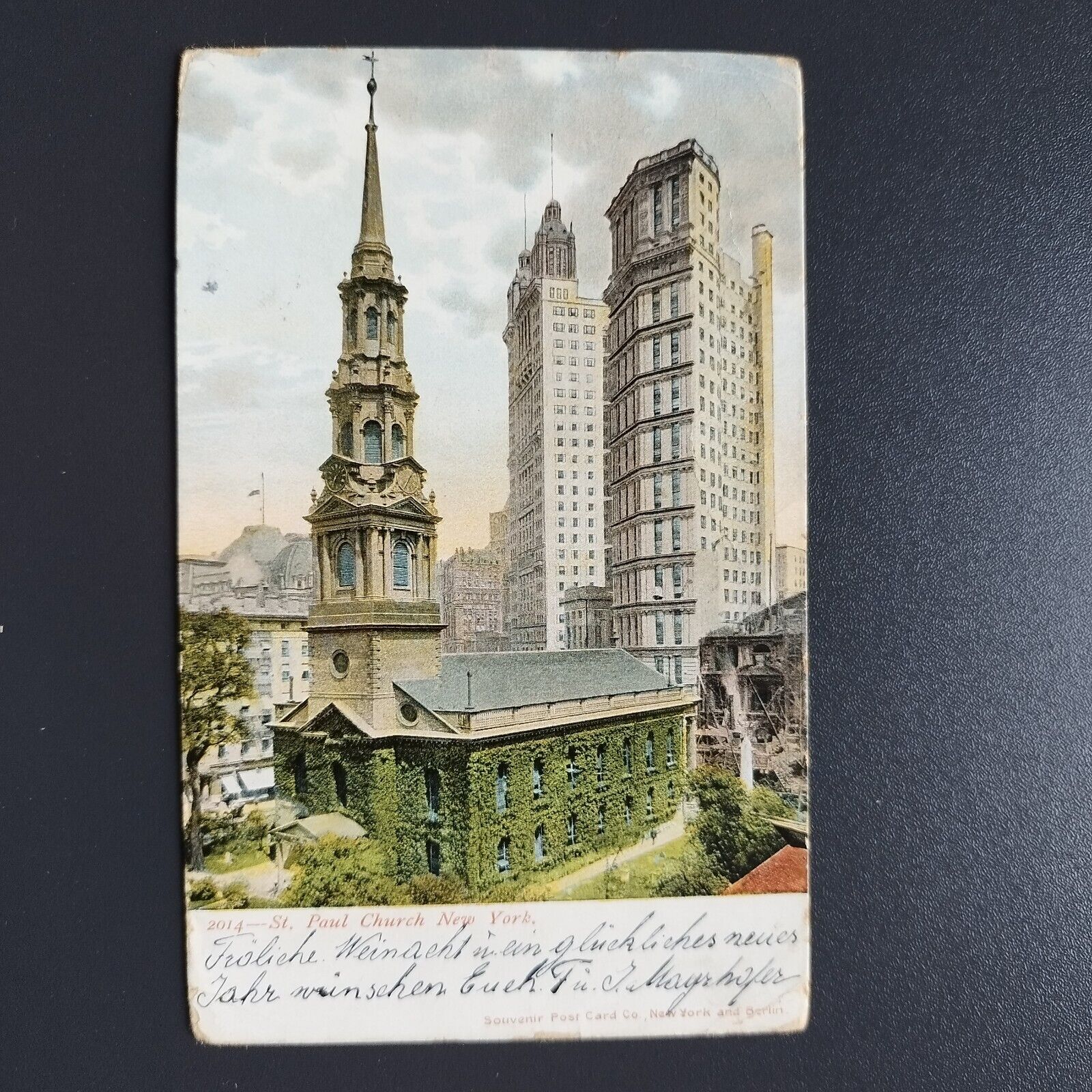 NY New York City St Paul Church Postcard from 1906