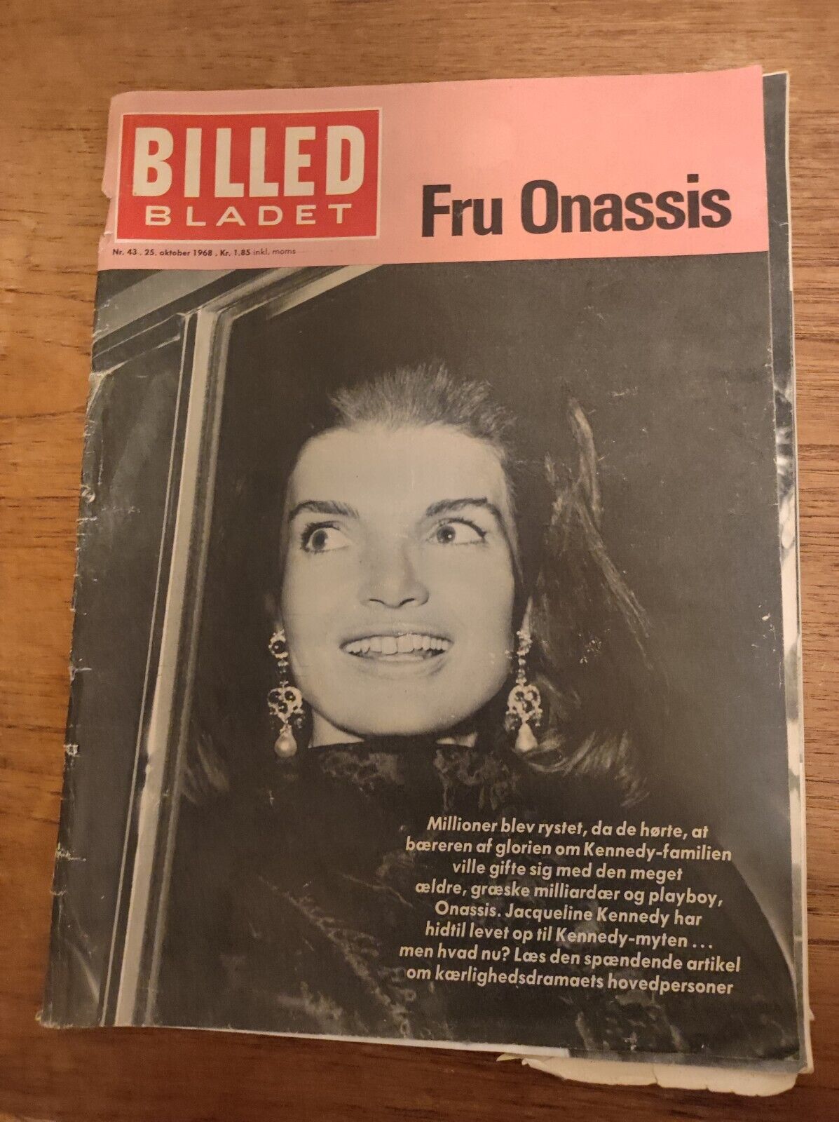 JACQUELINE ONASSIS Princess Benedikte MARGRETHE 1968 RARE Danish Magazine BB52