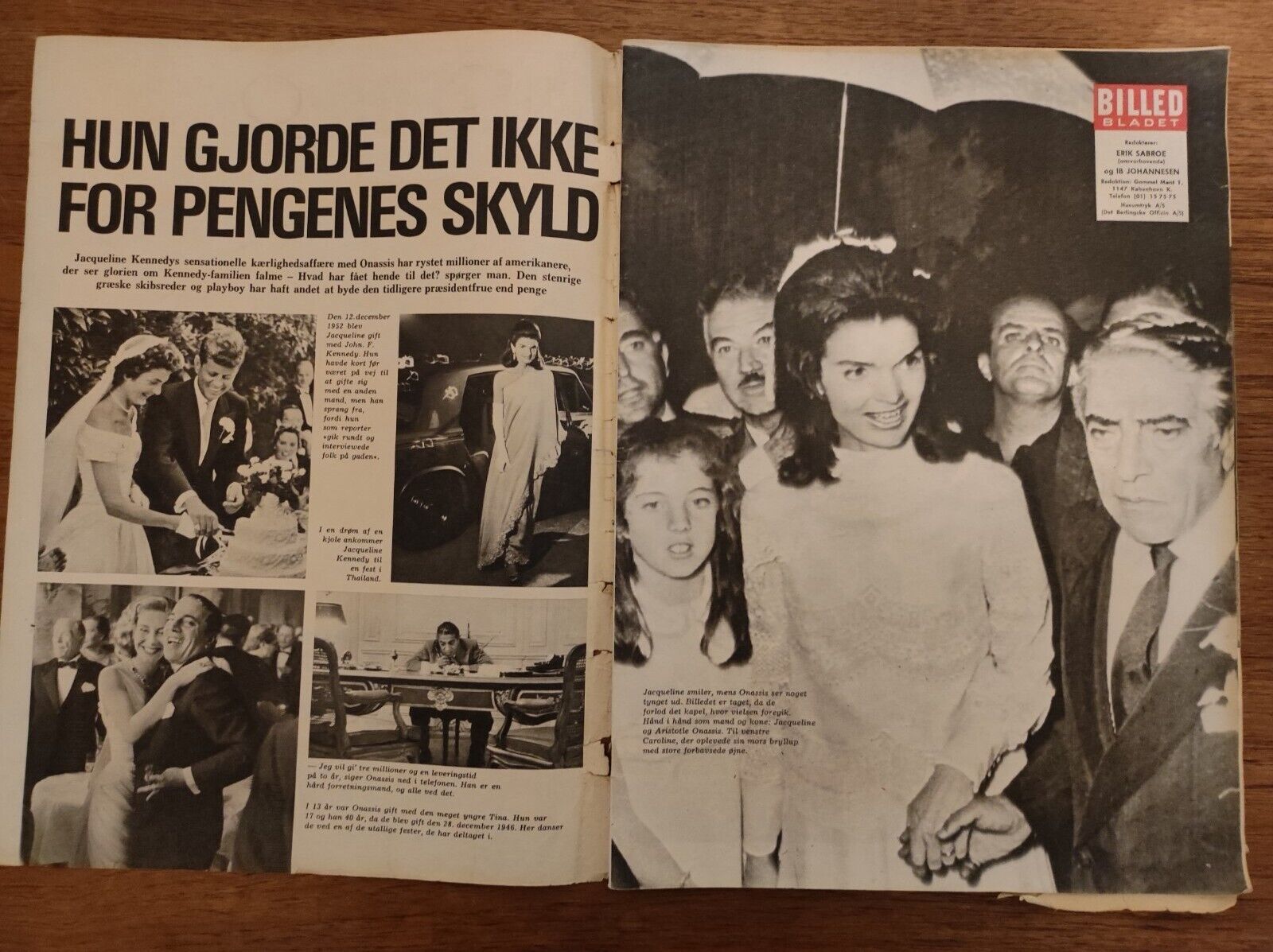 JACQUELINE ONASSIS Princess Benedikte MARGRETHE 1968 RARE Danish Magazine BB52