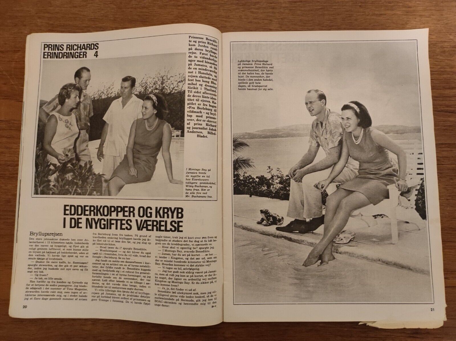 JACQUELINE ONASSIS Princess Benedikte MARGRETHE 1968 RARE Danish Magazine BB52