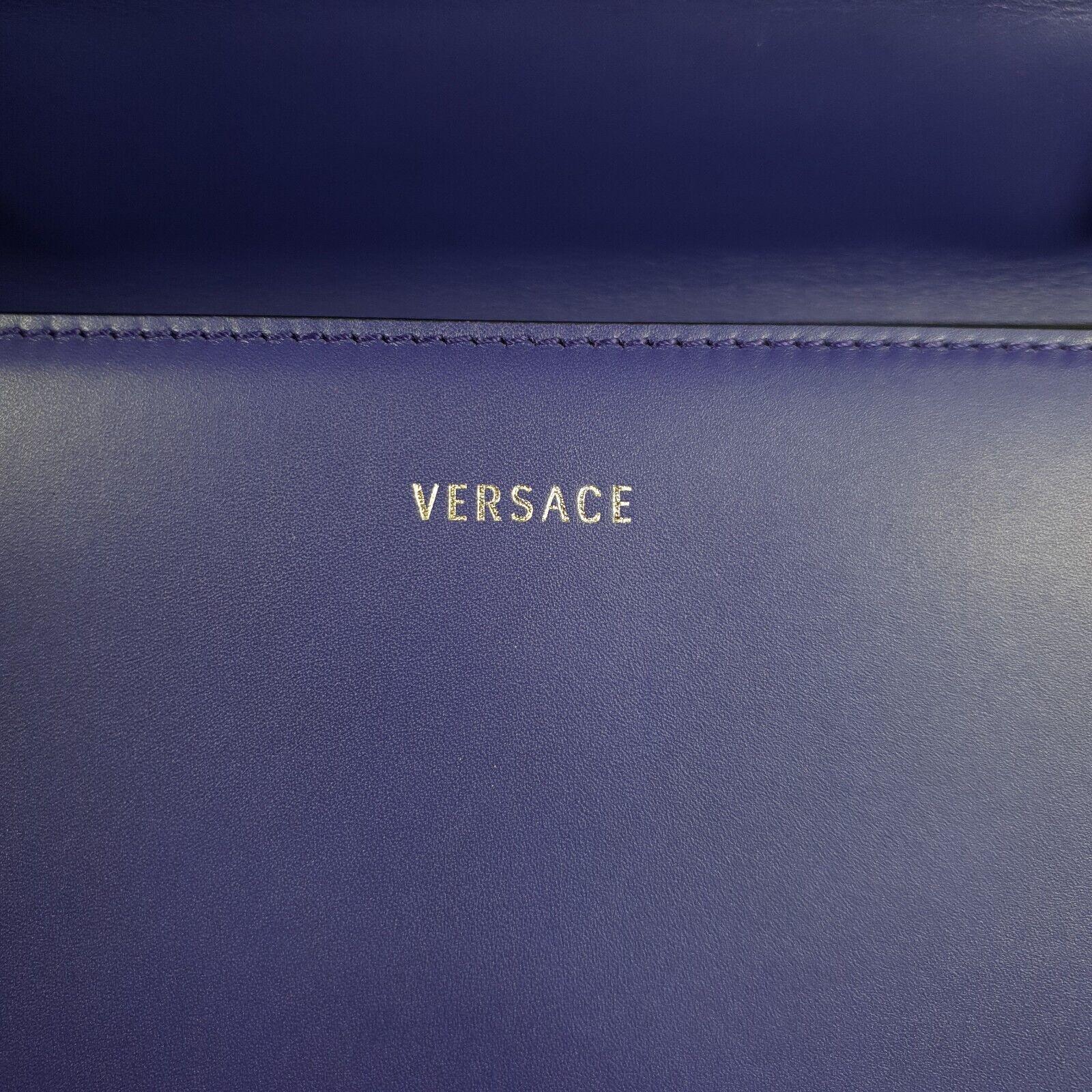 Versace Bag DV ONE Purple Orange Tophandle Handbag Leather Chamois LTD ED