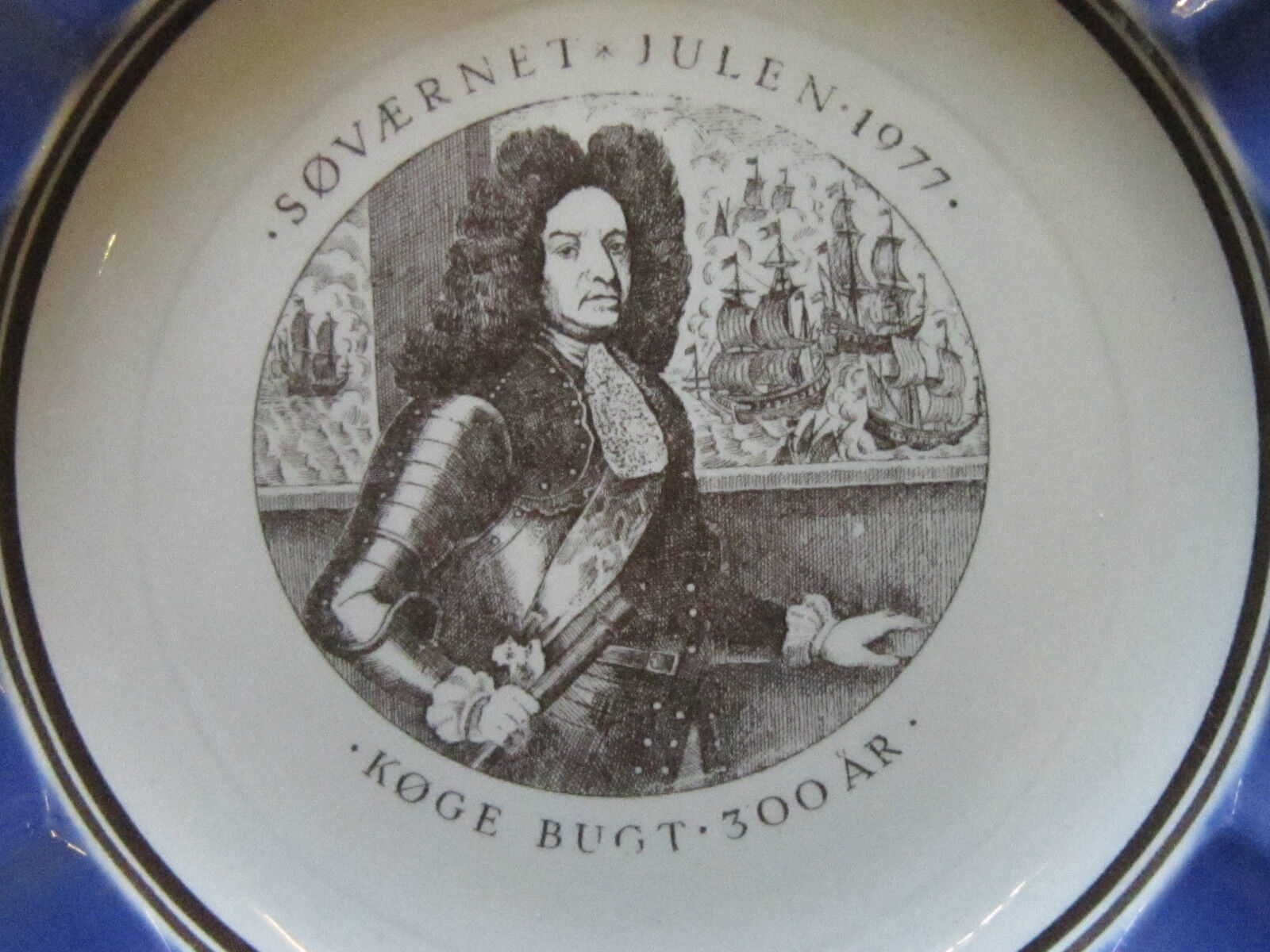 Royal Copenhagen Navy Christmas Plate 1977 Søværnets jul diameter 65 inch 16 cm