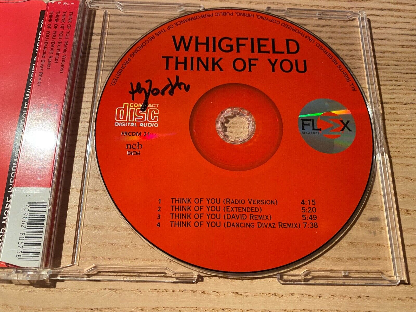 WHIGFIELD "THINK OF YOU" 1995 RARE 4 REMIX TRACK CD SINGLE FLEX RECORDS DENMARK