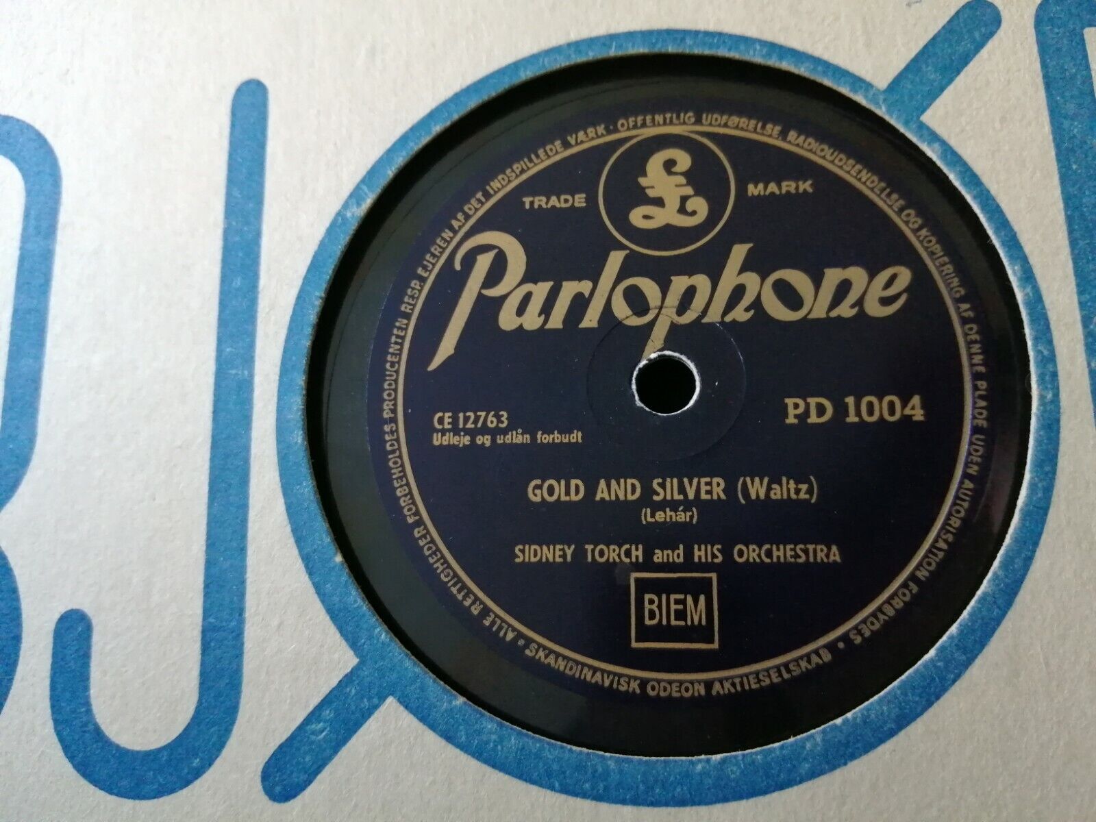 78 rpmSIDNEY TORCHLa Paloma /Gold and Silver Parlophone PD 1004Good Plus