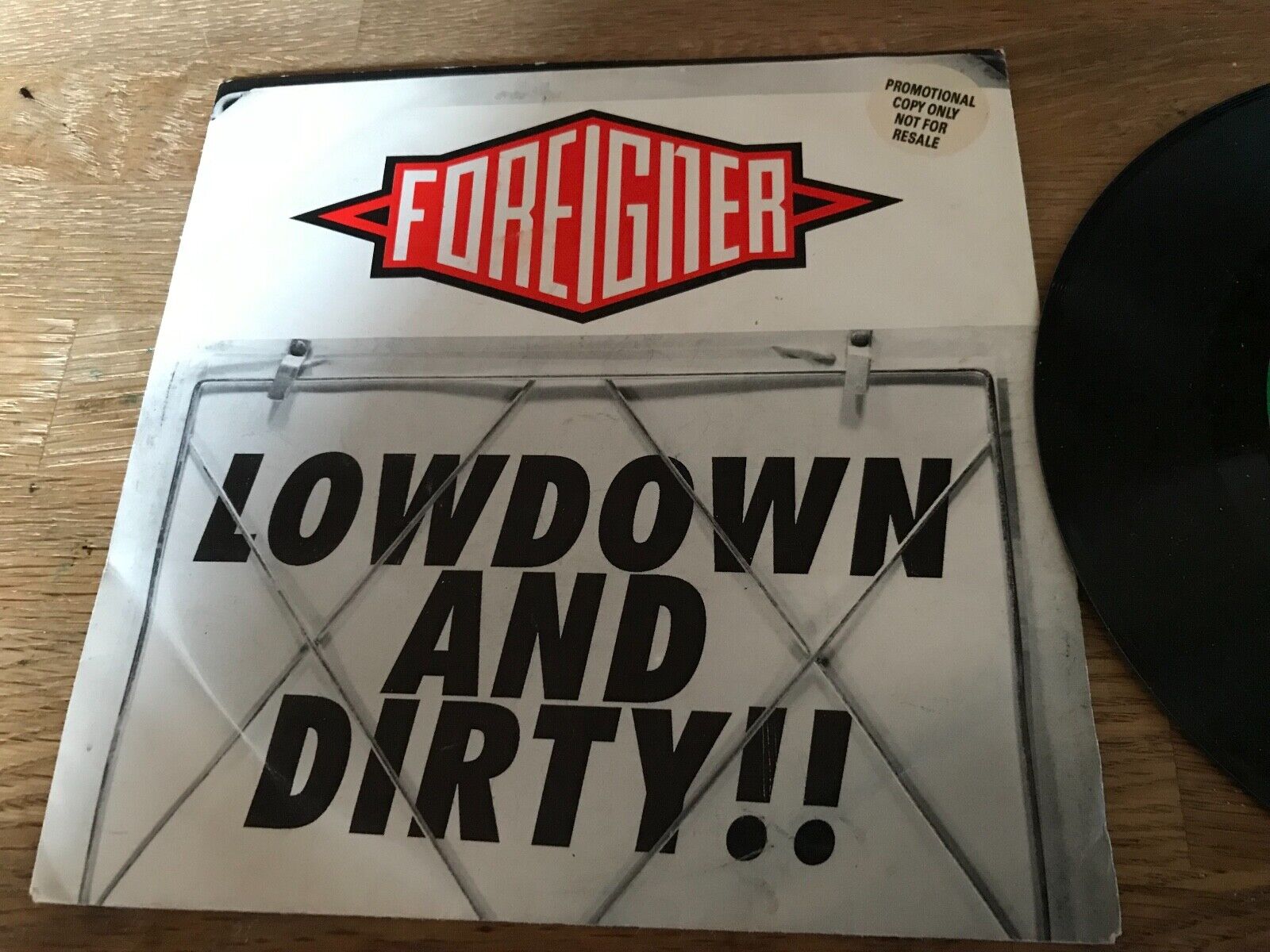 FOREIGNER "LOWDOWN AND DIRTY!!"" GEMA 7 INCH PROMOTIONAL ATLANTIC RECORDS 1991**