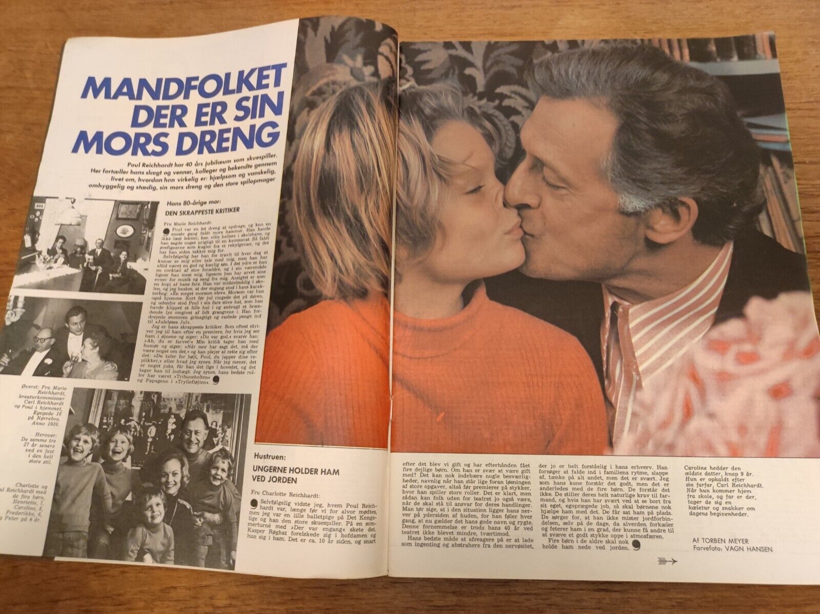 POUL REICHHARDT Jackie Onassis PIPPI Inger Nilsson 1975 Danish Magazine BB115