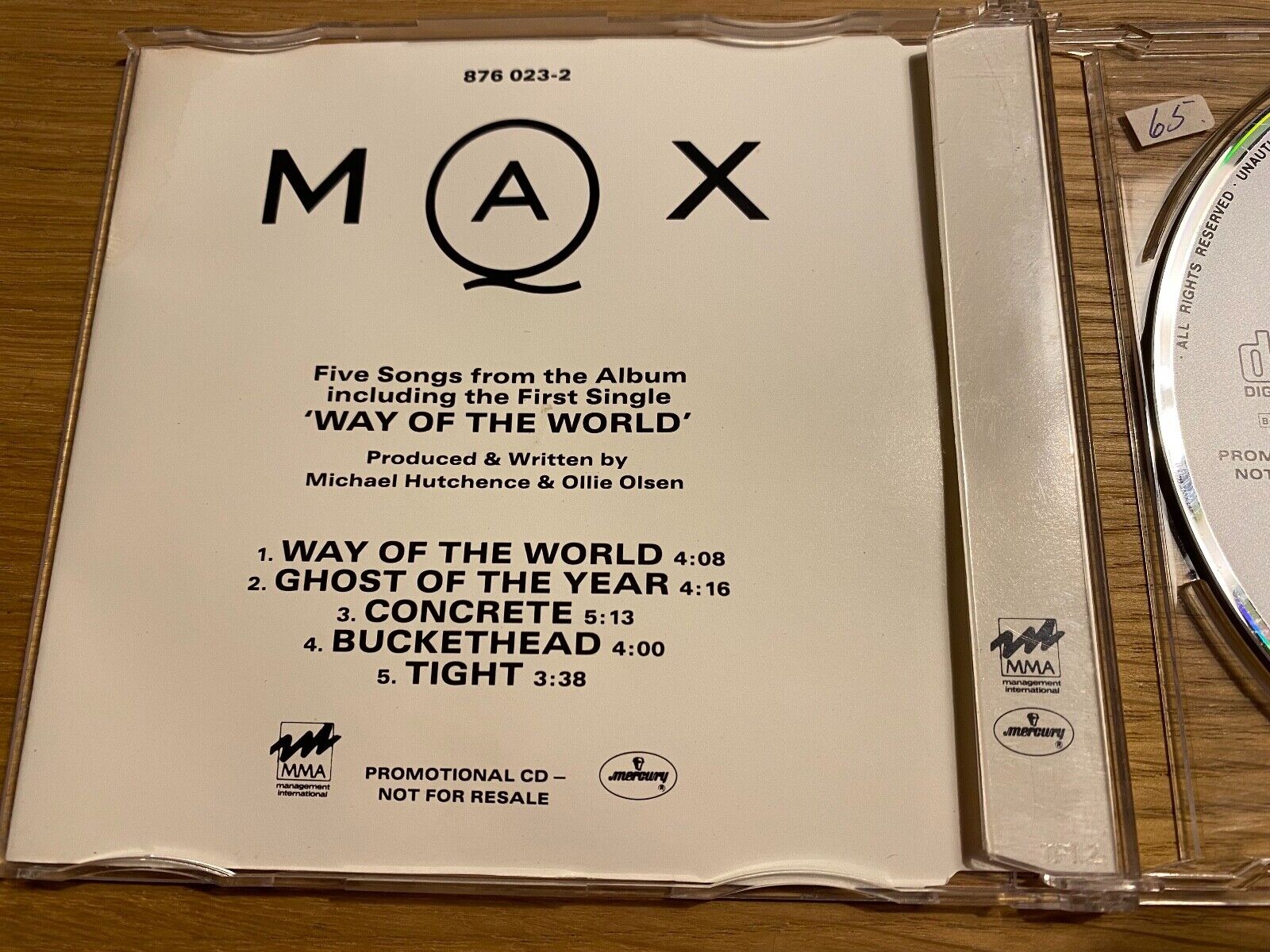 MAX "WAY OF THE WORLD" CD SINGLE MERCURY 5 TRACK 1990´S EU PROMOTIONAL CD SINGLE