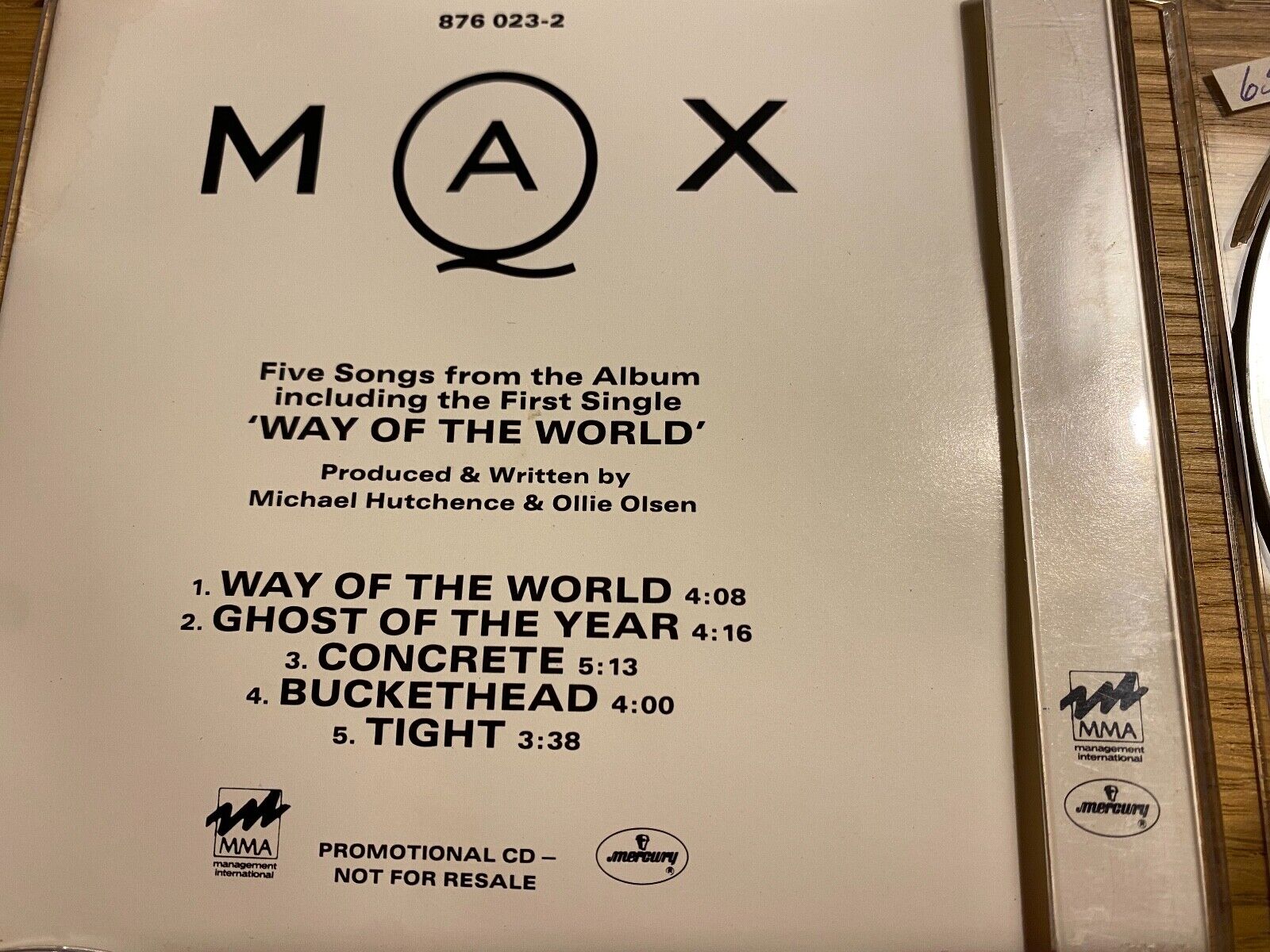 MAX "WAY OF THE WORLD" CD SINGLE MERCURY 5 TRACK 1990´S EU PROMOTIONAL CD SINGLE