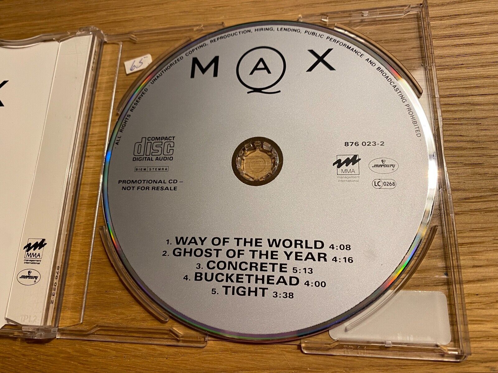 MAX "WAY OF THE WORLD" CD SINGLE MERCURY 5 TRACK 1990´S EU PROMOTIONAL CD SINGLE