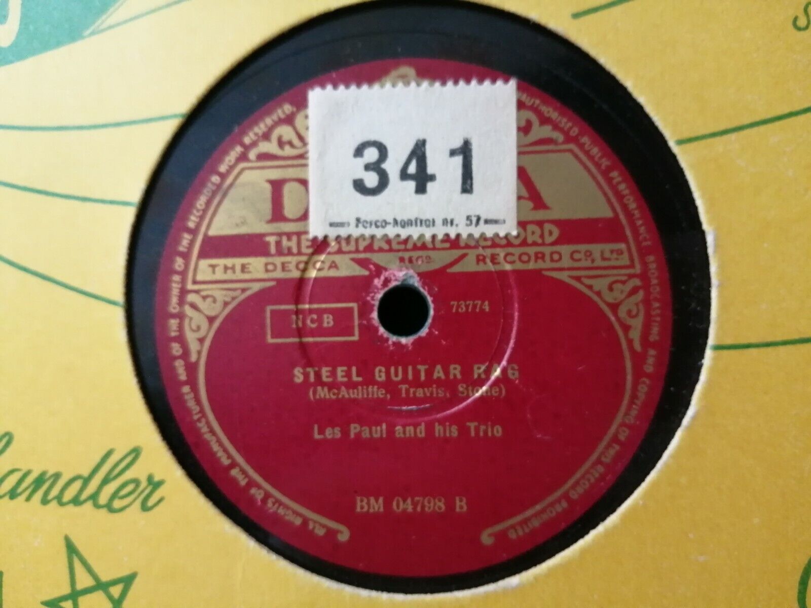 78 rpm shellacLES PAUL AND HIS TRIOGuitar Boogie/Steel Guitar Rag