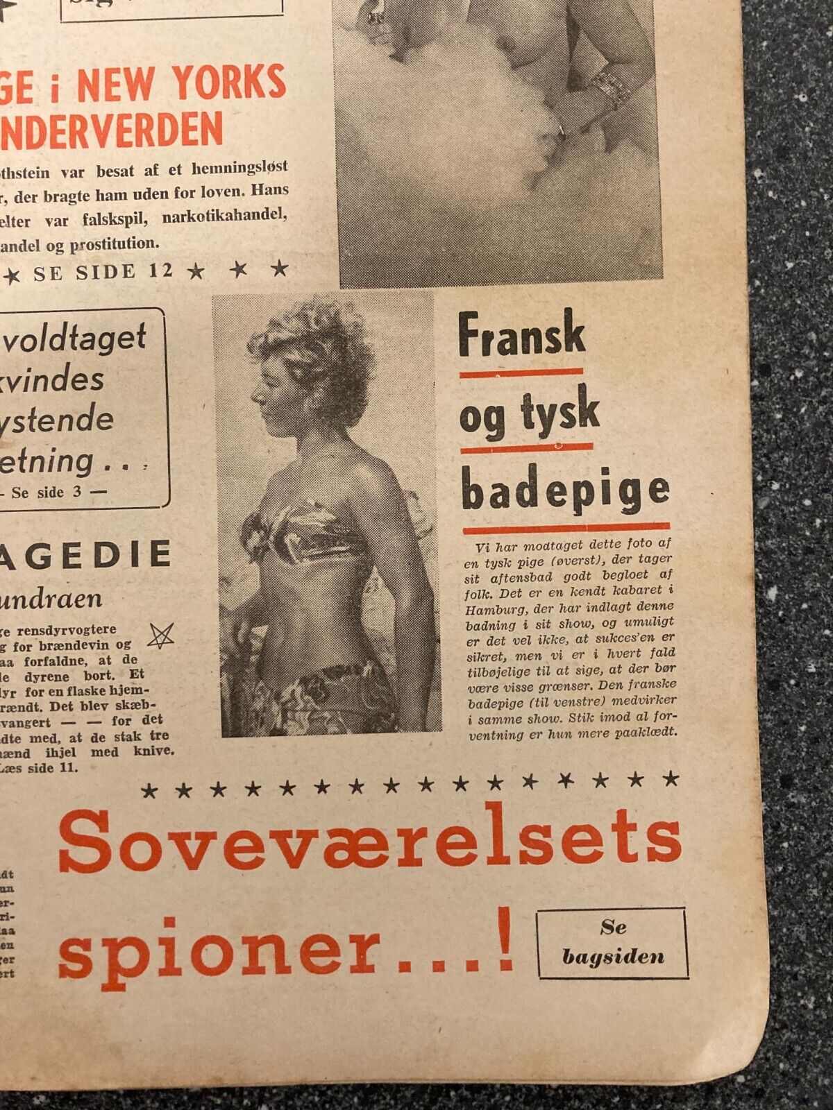 Violet Pretty Susan Hayward Victor Mature Danish Magazine 1955 "Verden Rundt"