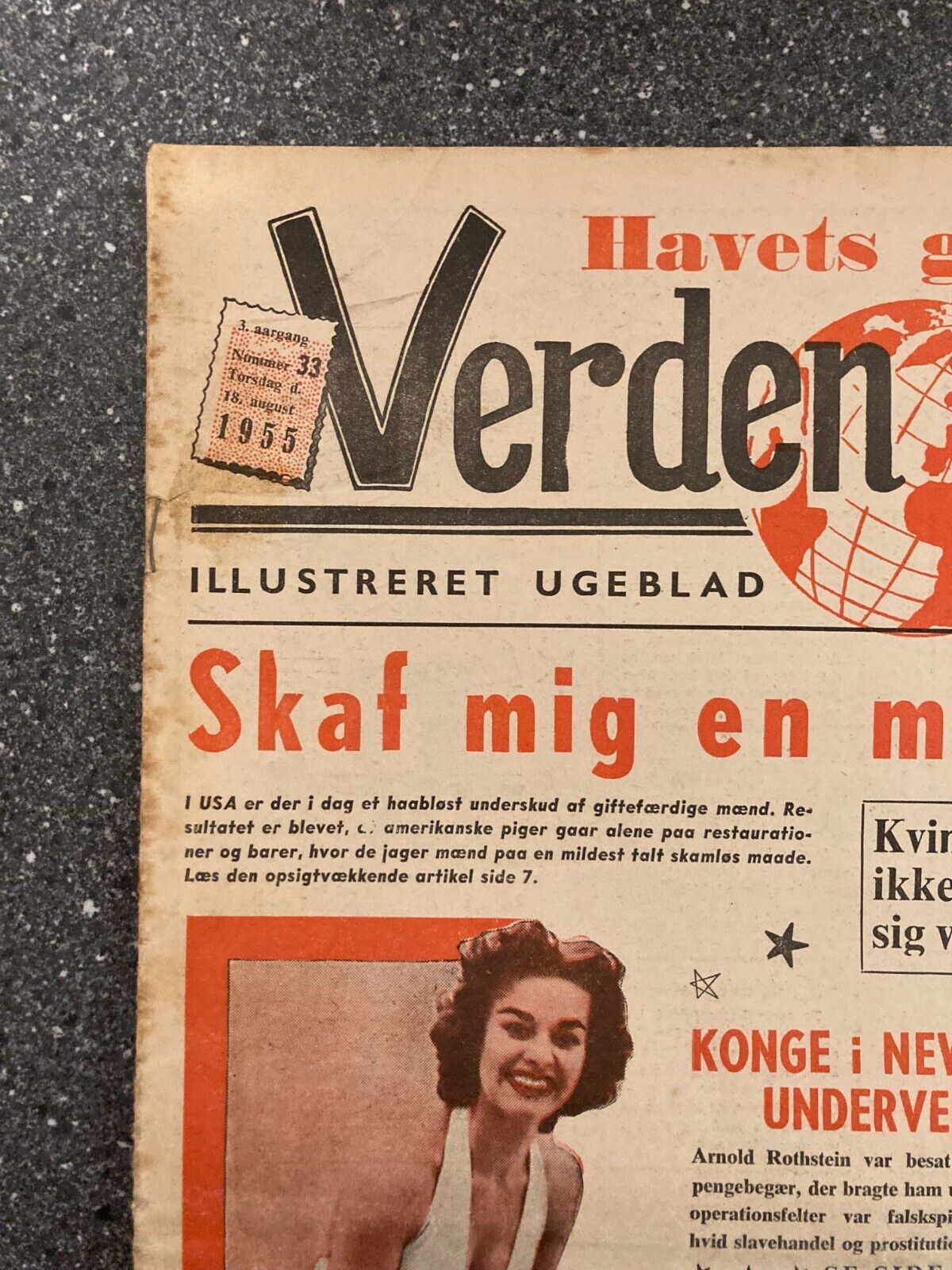 Violet Pretty Susan Hayward Victor Mature Danish Magazine 1955 "Verden Rundt"