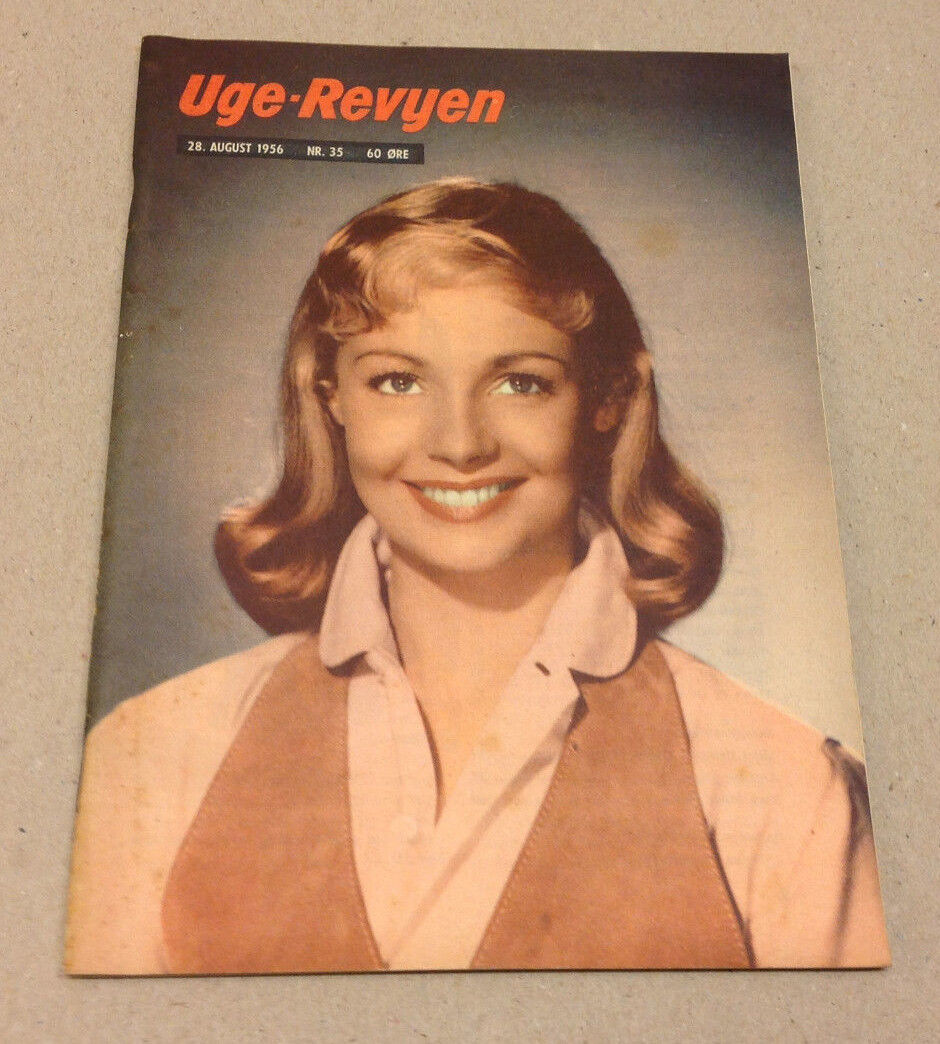 DANY ROBIN FRONT COVER TIVOLI GARDEN COPENHAGEN BACK COVER Danish Magazine 1956