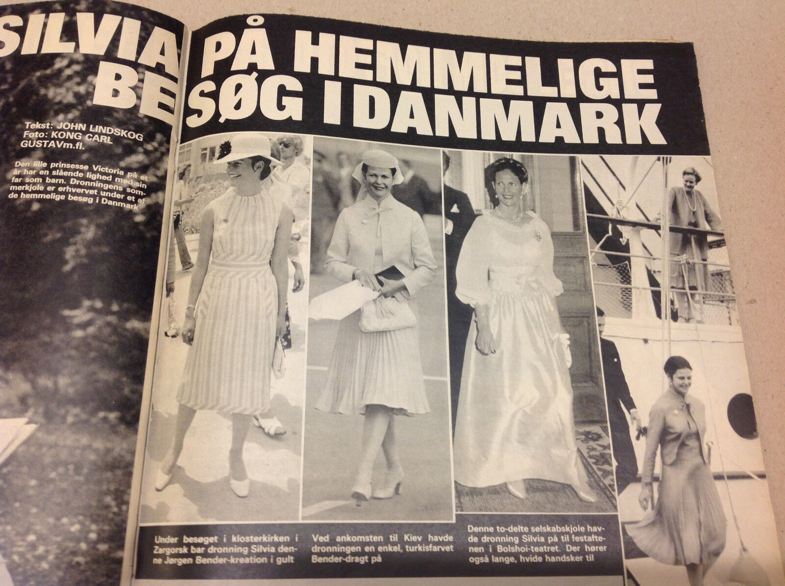 QUEEN SILVIA OF SWEDEN ROYAL DRESSES FRONT COVER ON VINTAGE Danish Magazine 1978