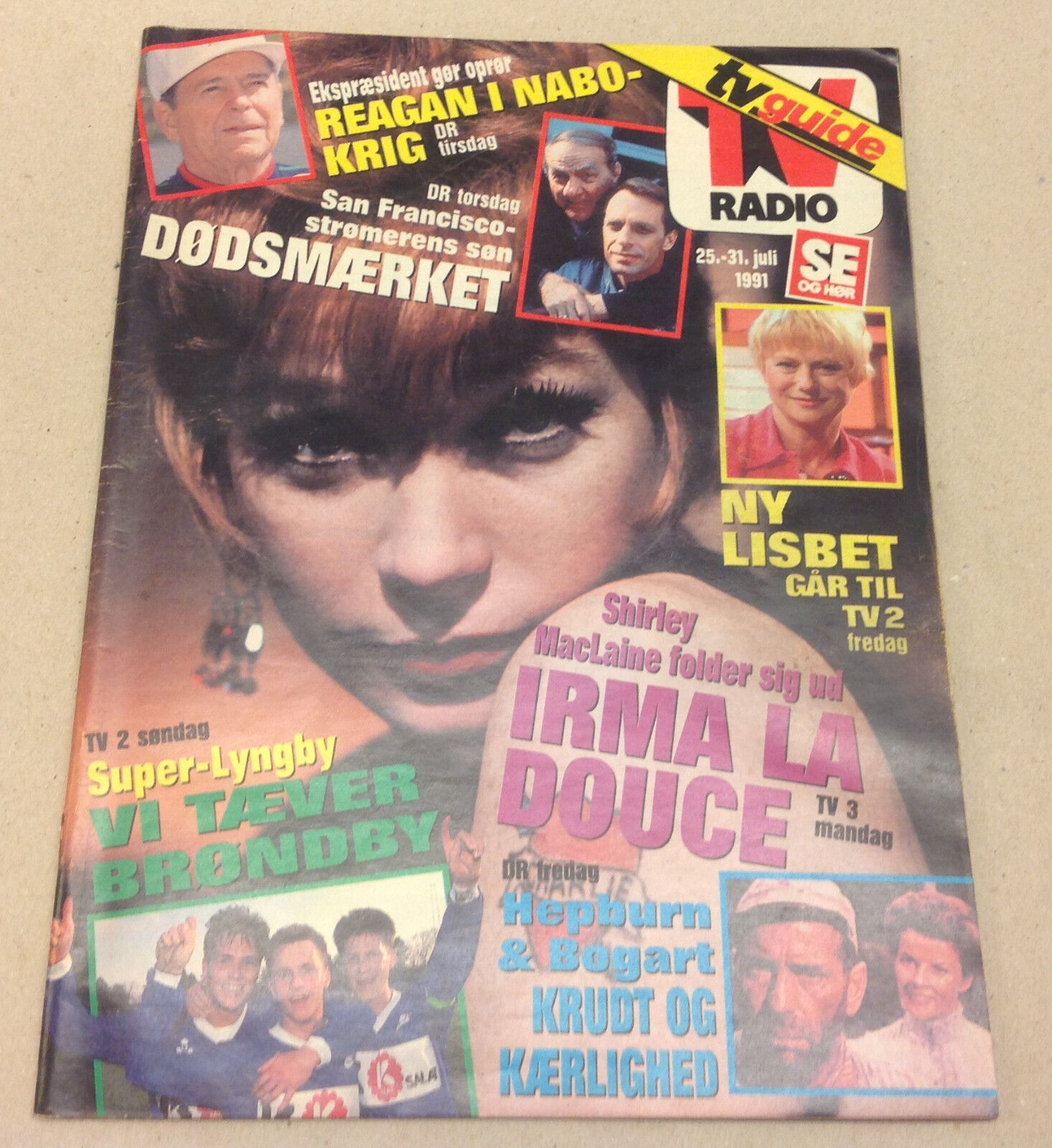 JULIA ROBERTS JASON PATRIC +SHIRLEY MACLAINE BACK COVER VTG Danish Magazine 1991