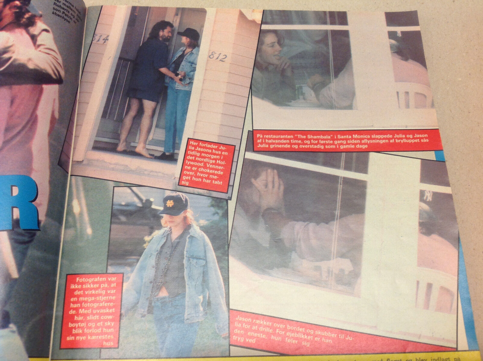 JULIA ROBERTS JASON PATRIC +SHIRLEY MACLAINE BACK COVER VTG Danish Magazine 1991