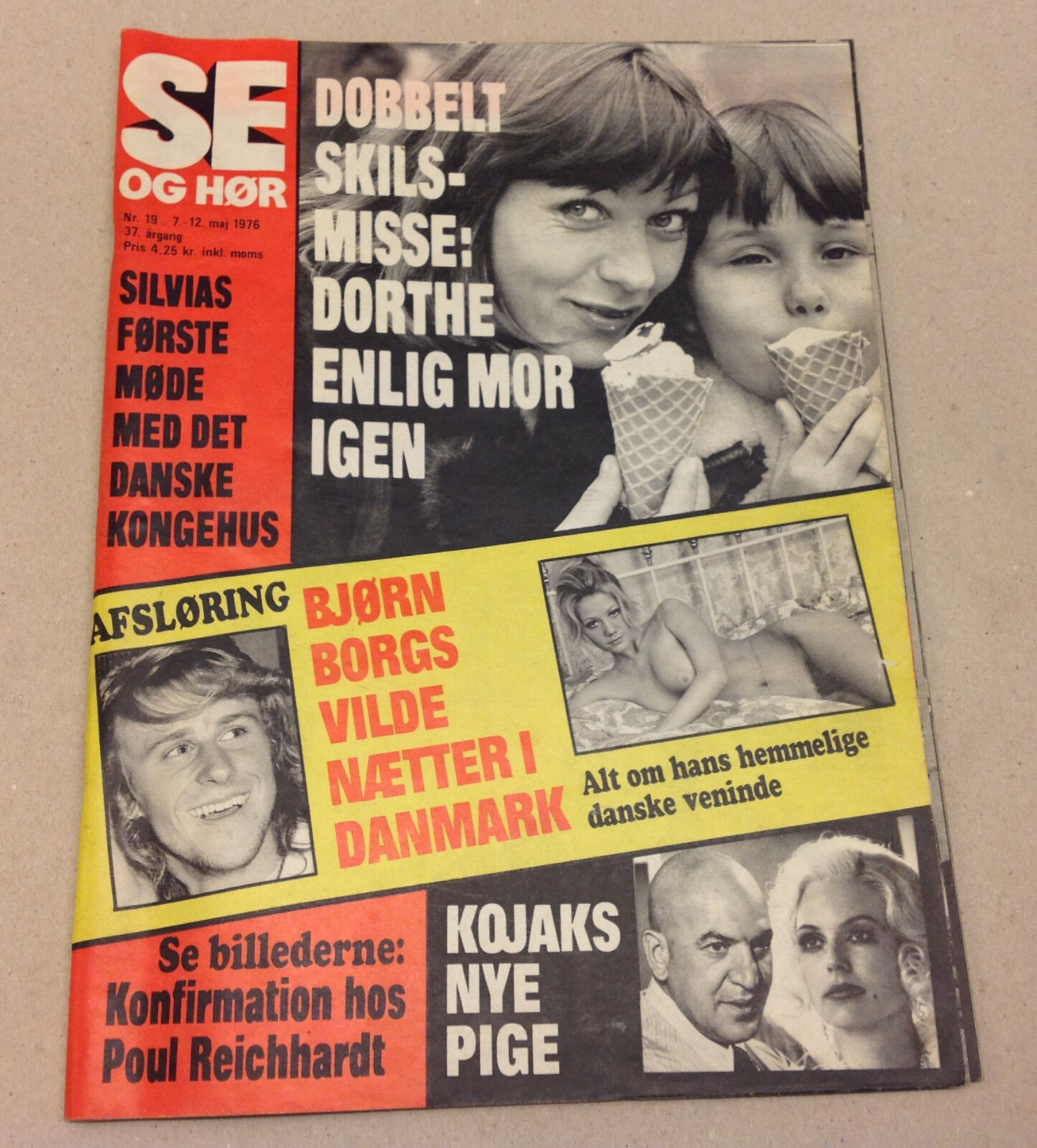 BJORN BORG TENNIS PLAYER FLIRT MODEL DENMARK COVER VINTAGE Danish Magazine 1976