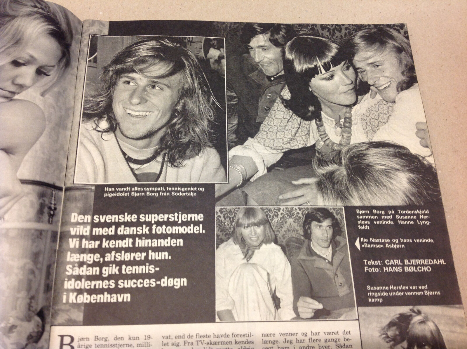 BJORN BORG TENNIS PLAYER FLIRT MODEL DENMARK COVER VINTAGE Danish Magazine 1976