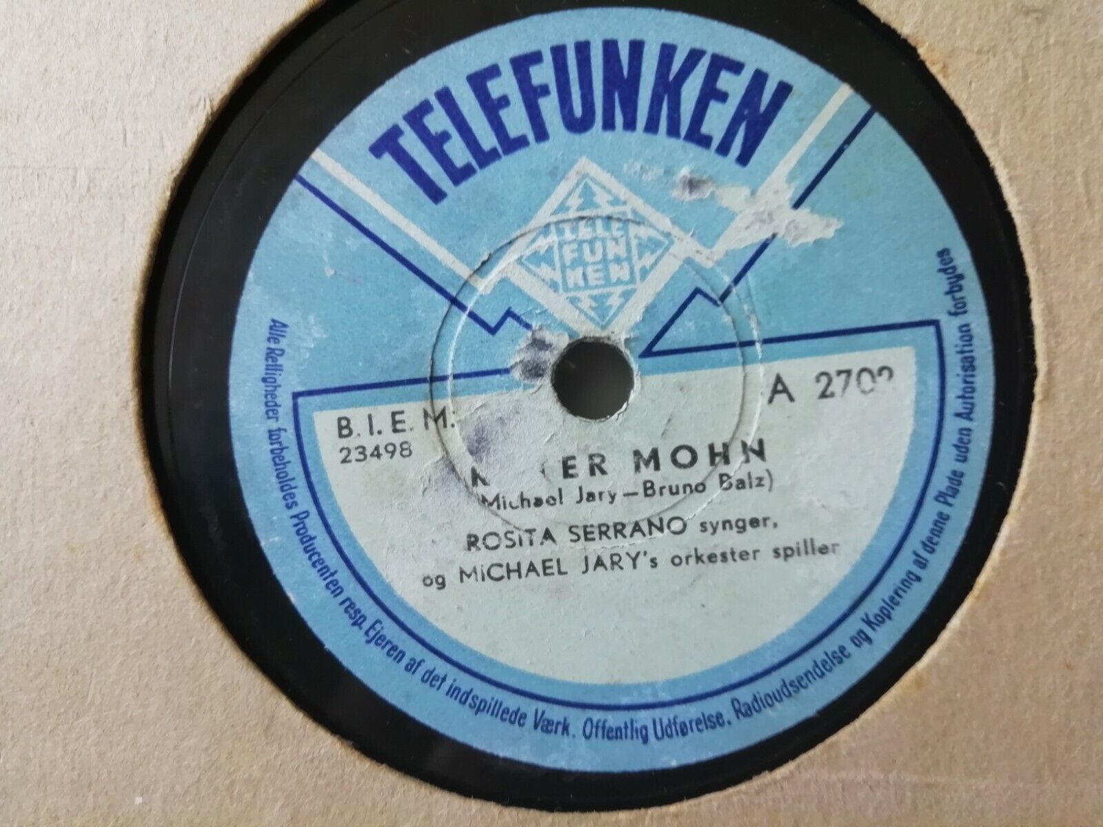 78 rpmRosita SerranoDie Musik SpieltTelefunken A 2702