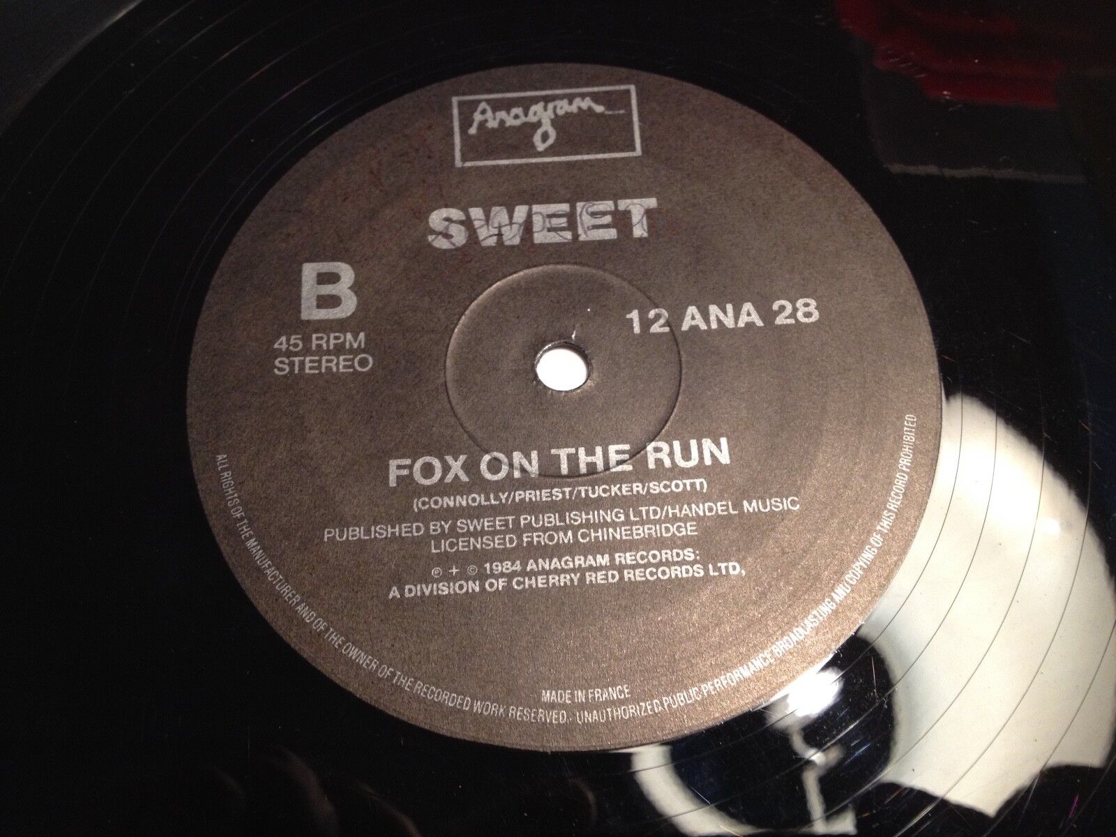 THE SWEET "IT´S IT´STHE SWEET MIX" DISCO CLUB MIX LIMITED FRENCH PRESSING 1984