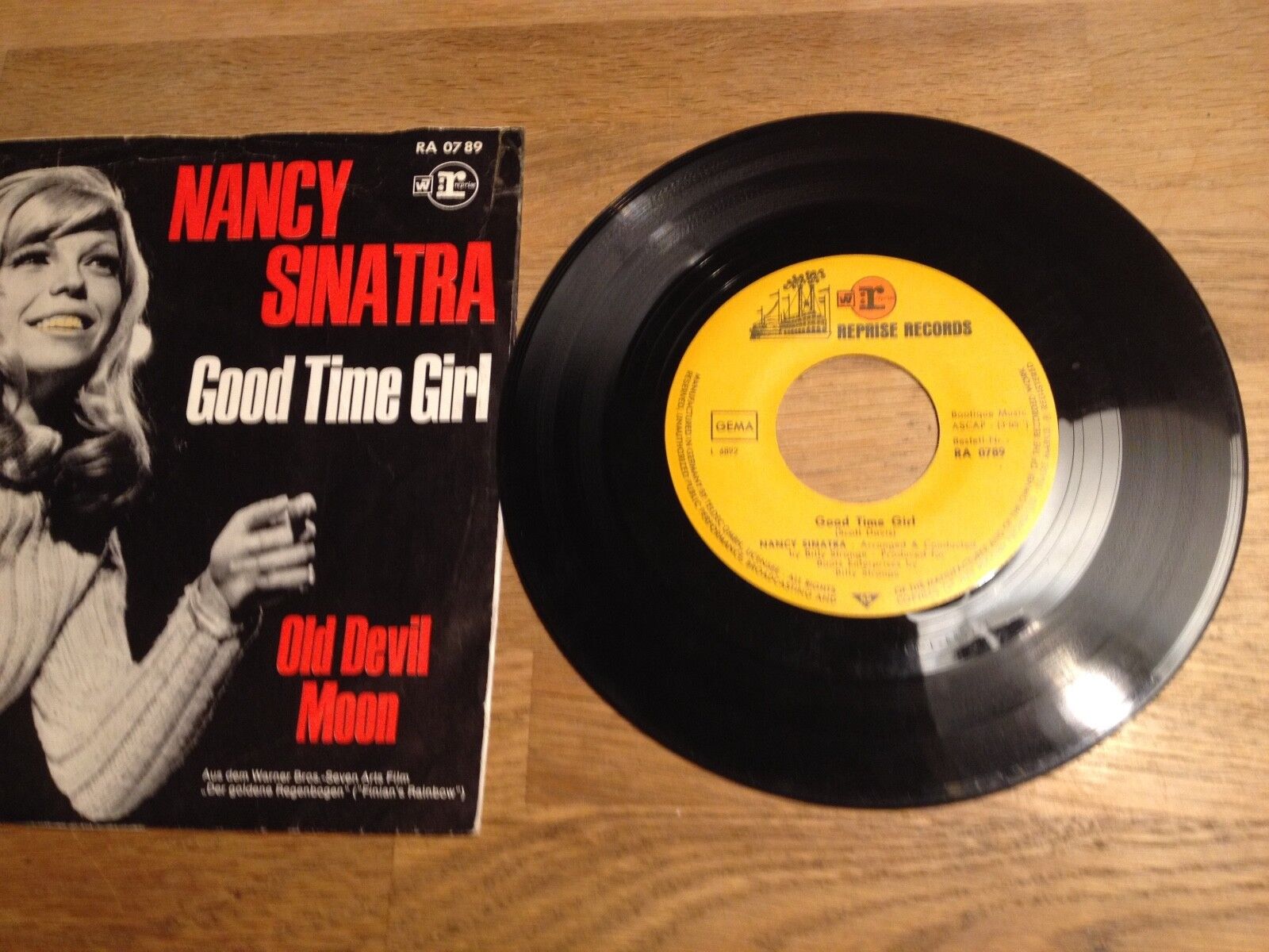 NANCY SINATRA "GOOD TIMES GIRL/OLD DEVIL MOON" REPRISE RECORDS RA 0789 GERMANY**