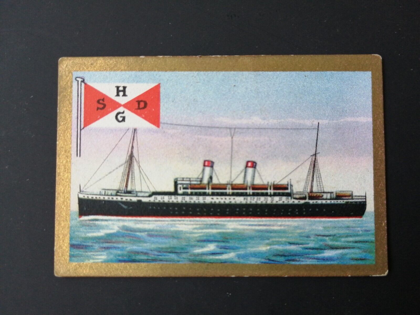 German SABA tobacco ship trading card 1931-33No 55 " Monte Sarmiento"