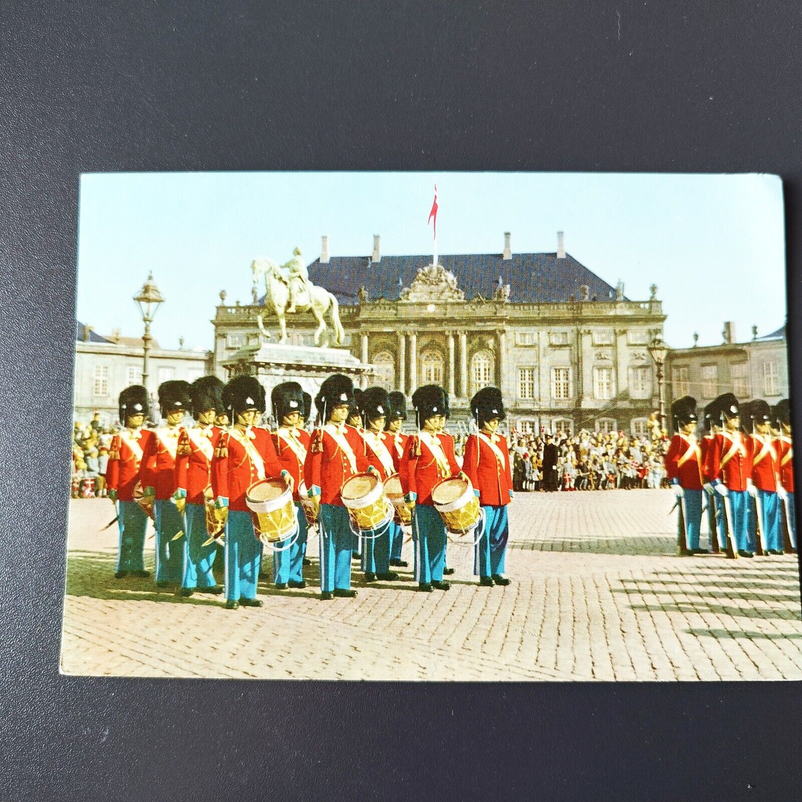 Vintage postcardDenmark CopenhagenAmalienborg The Lifeguard Drummers