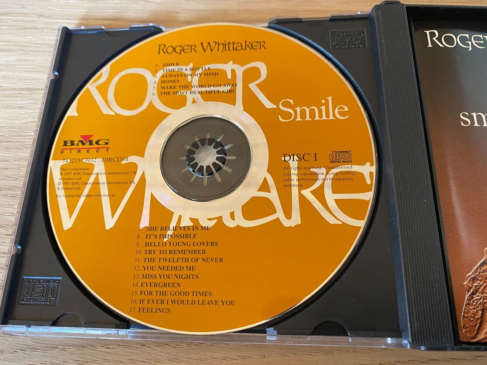 ROGER WHITTAKER "SMILE" 3 X CD ALBUM SET BMG DIRECT 1997 EDITION MINT 3 X CD SET