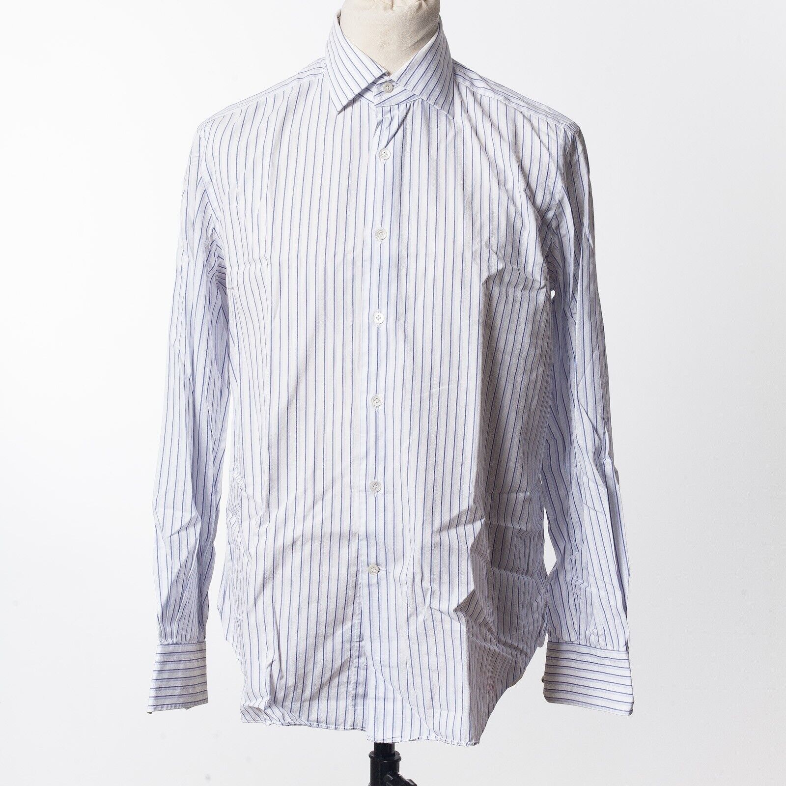 RAFFAELE CARUSO Purple Striped Dress Shirt 40/1575