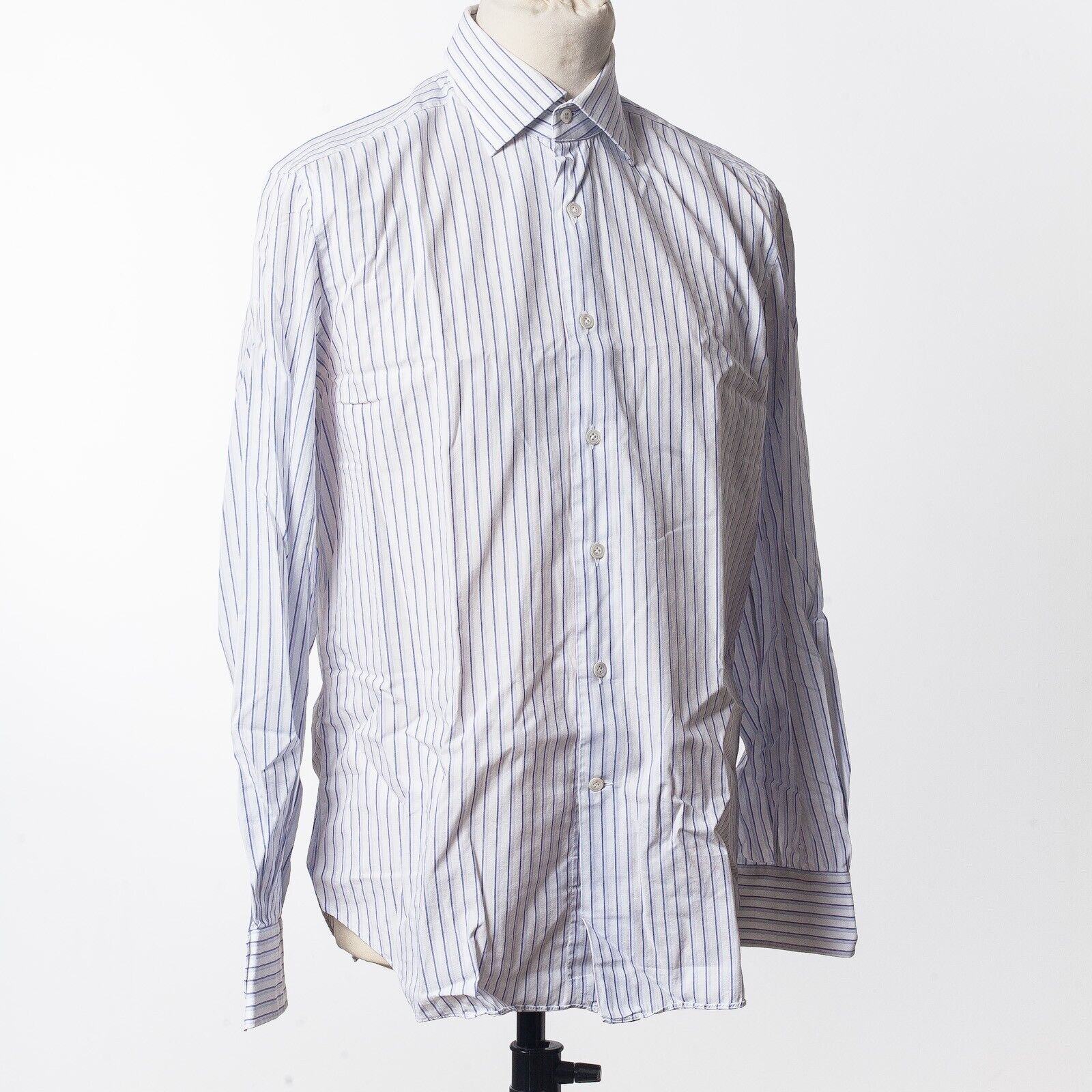 RAFFAELE CARUSO Purple Striped Dress Shirt 40/1575