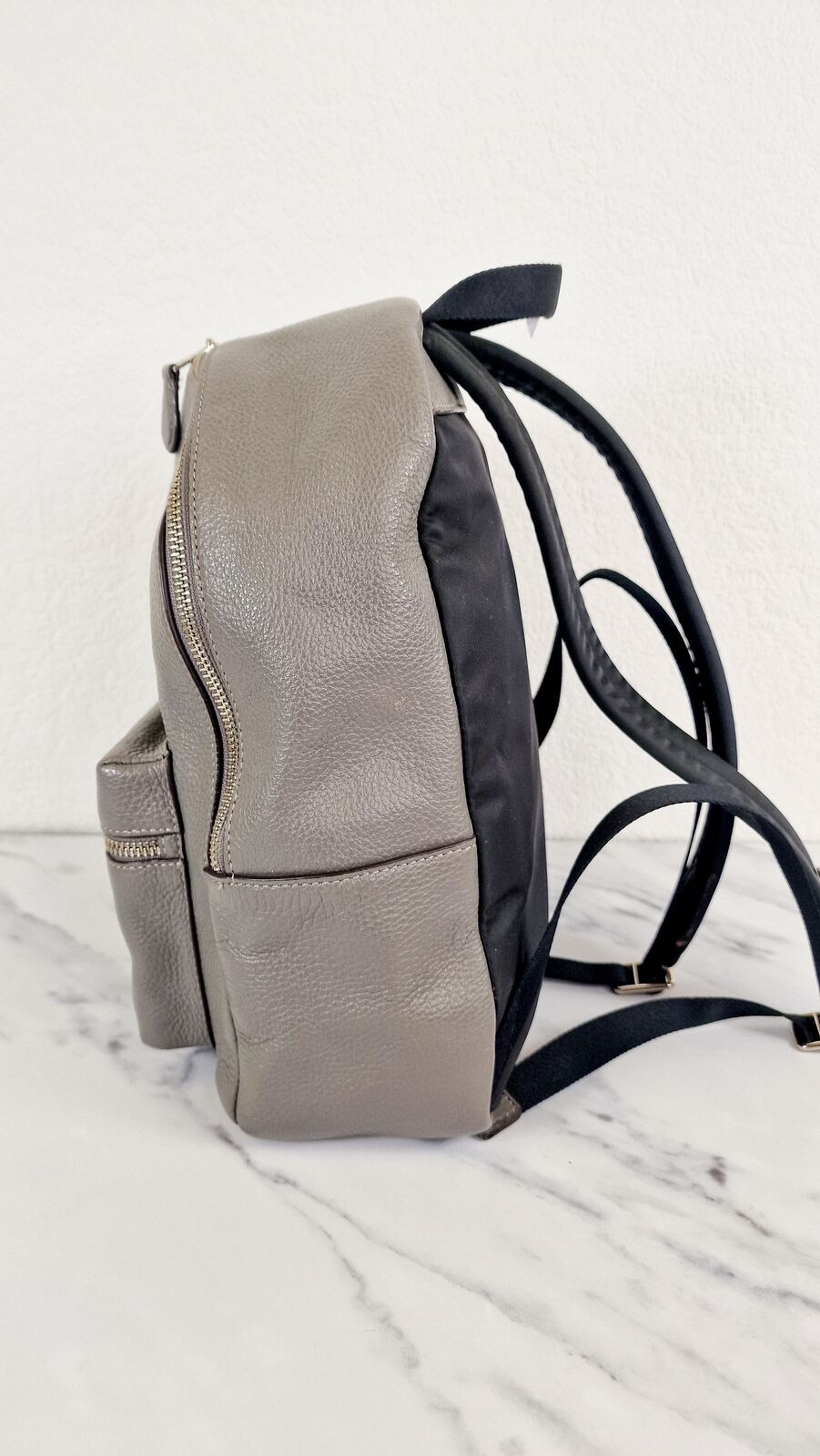 Coach Medium Charlie Backpack Grey Pebble Leather Coach F30550