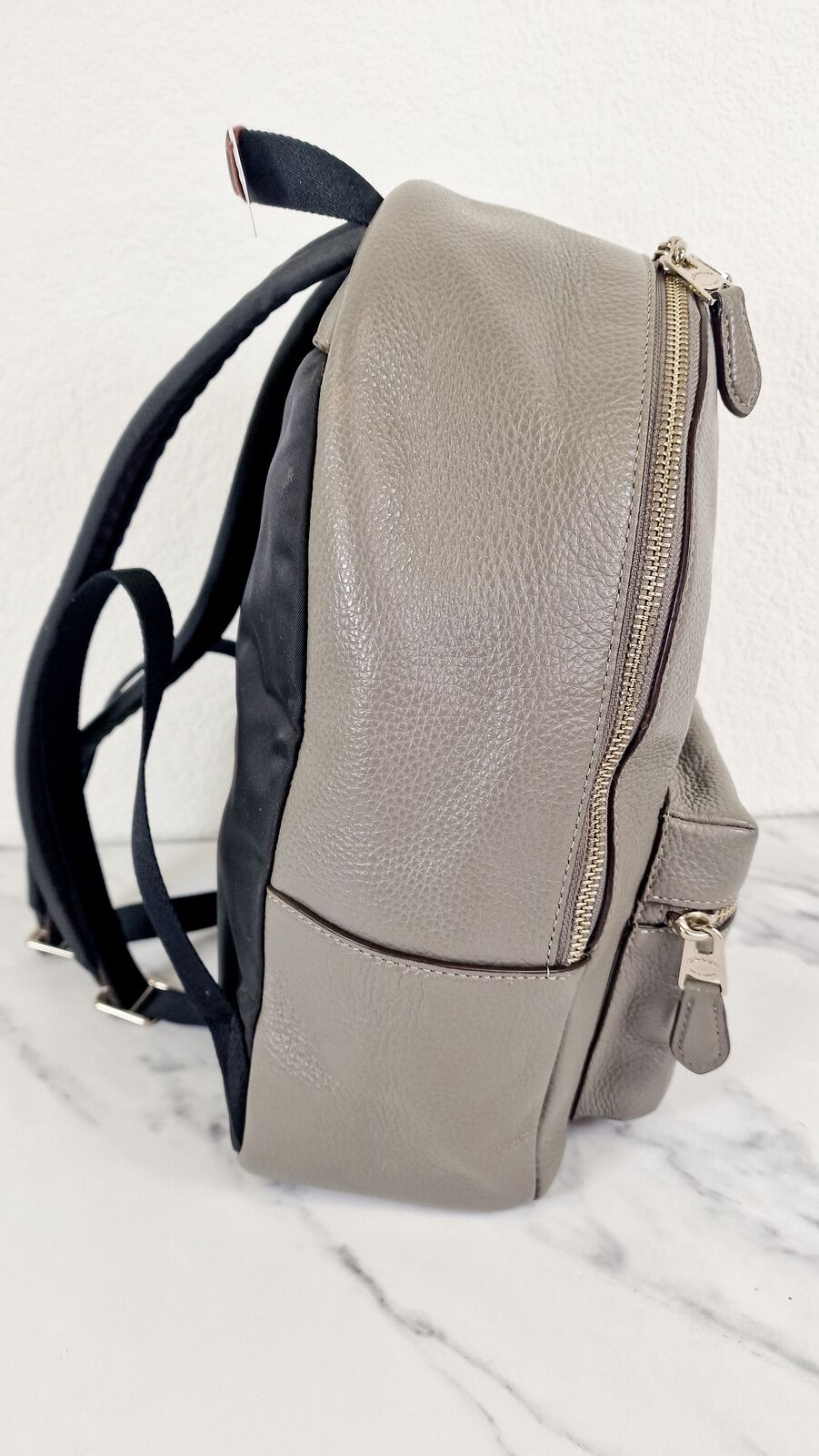 Coach Medium Charlie Backpack Grey Pebble Leather Coach F30550