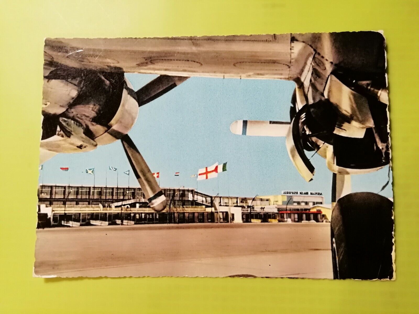 Aviation postcardItaly Milano Airport Posted