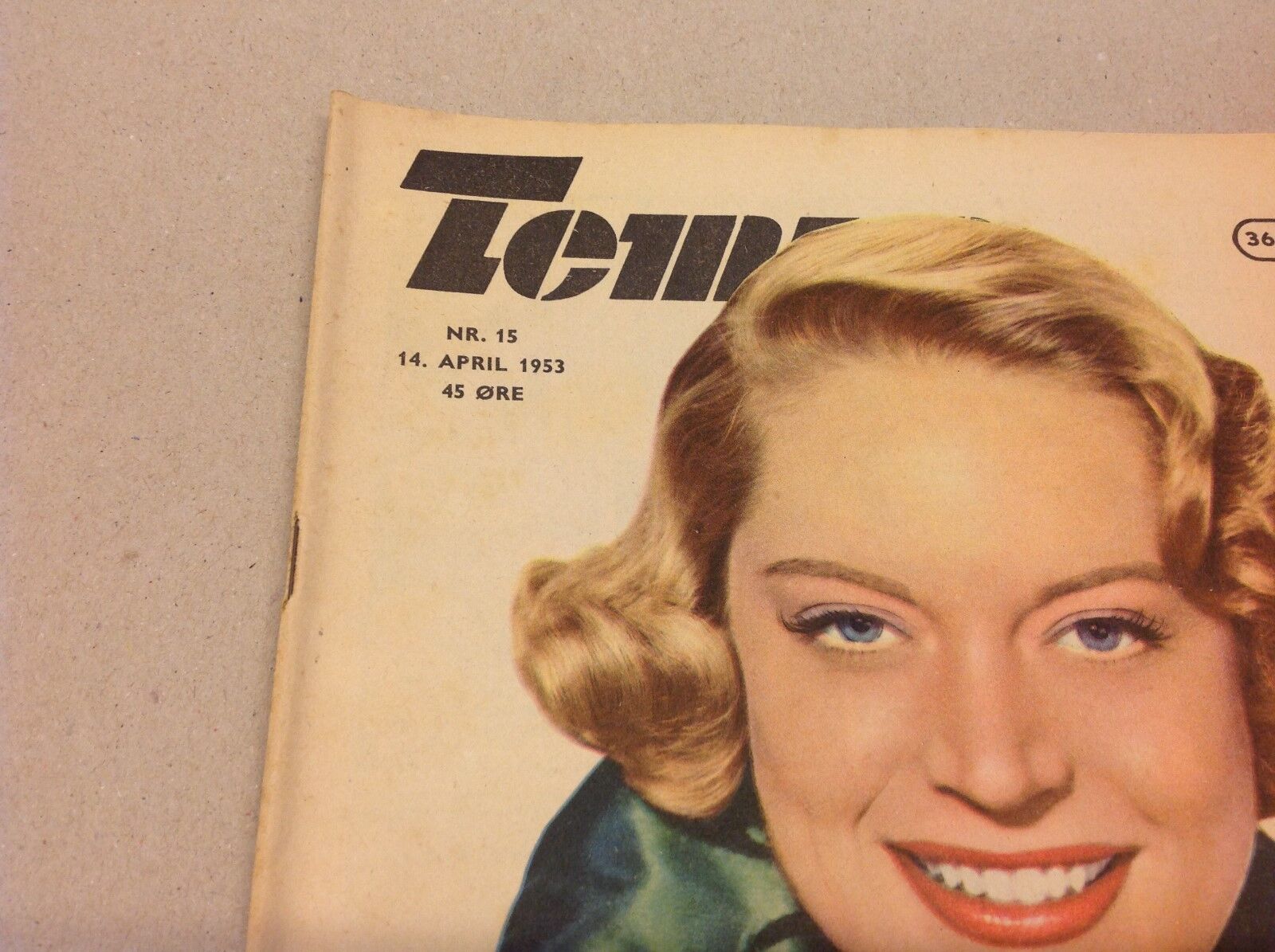 Alexis Smith Paramount Front Cover Original Vintage Danish Magazine "Tempo" 1953