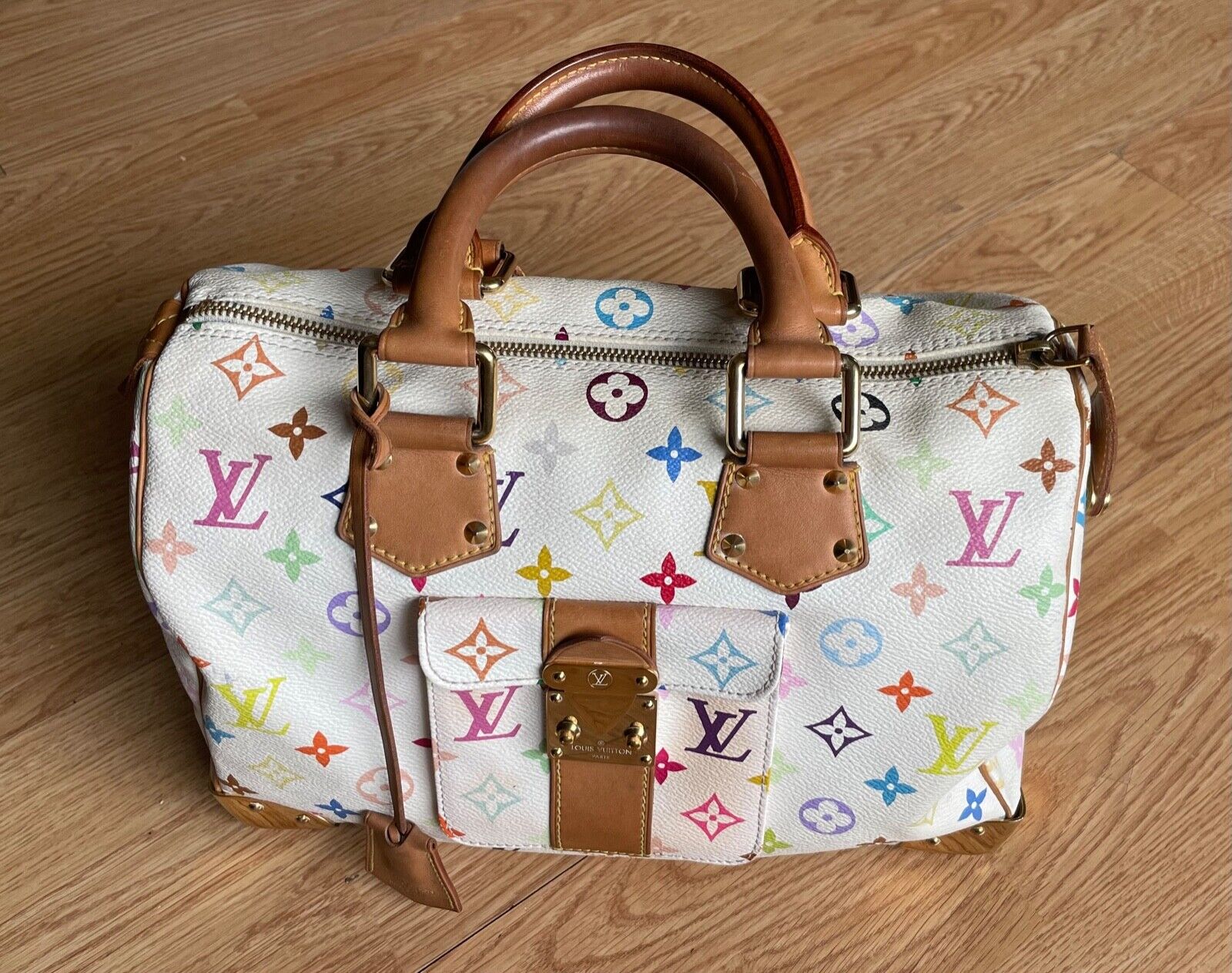 Louis Vuitton X Tahashi Murakami speedy 30 multicolor white