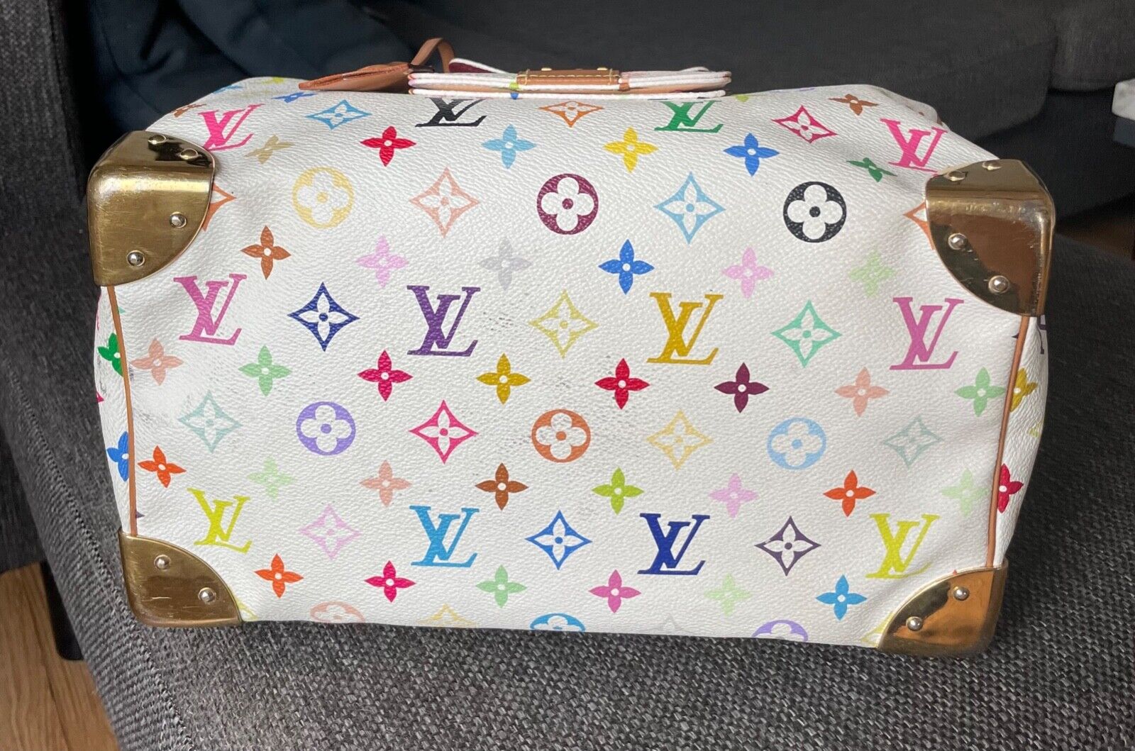 Louis Vuitton X Tahashi Murakami speedy 30 multicolor white