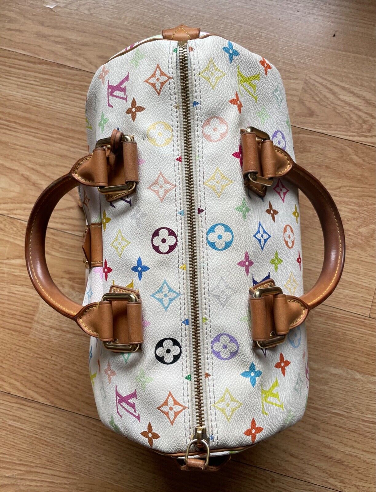 Louis Vuitton X Tahashi Murakami speedy 30 multicolor white