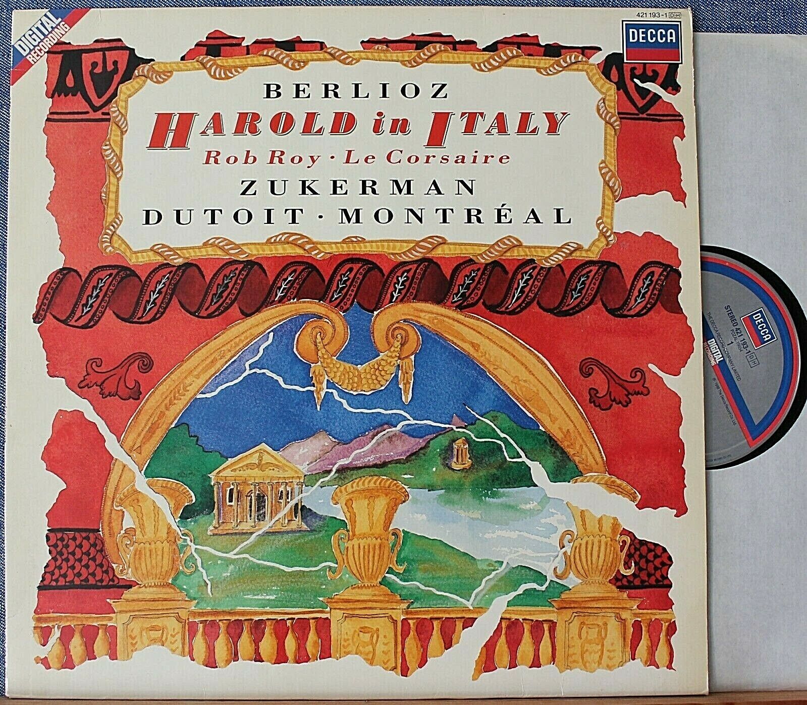 Zukerman; Dutoit Berlioz (Harold in Italy; overtures) Decca 421 193 dig NM